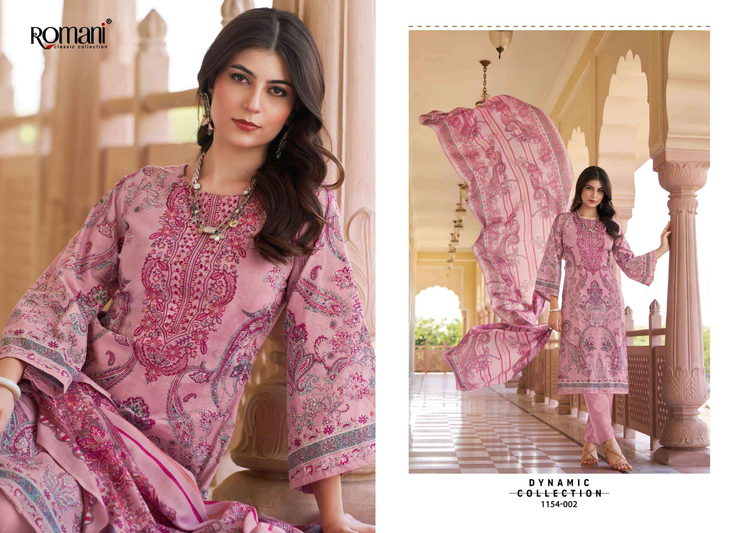Romani Aarzu Vol 34 Unstitch Cotton Ladies Dress _ Wholesale Surat Rate ( 8 Pcs Catalog )