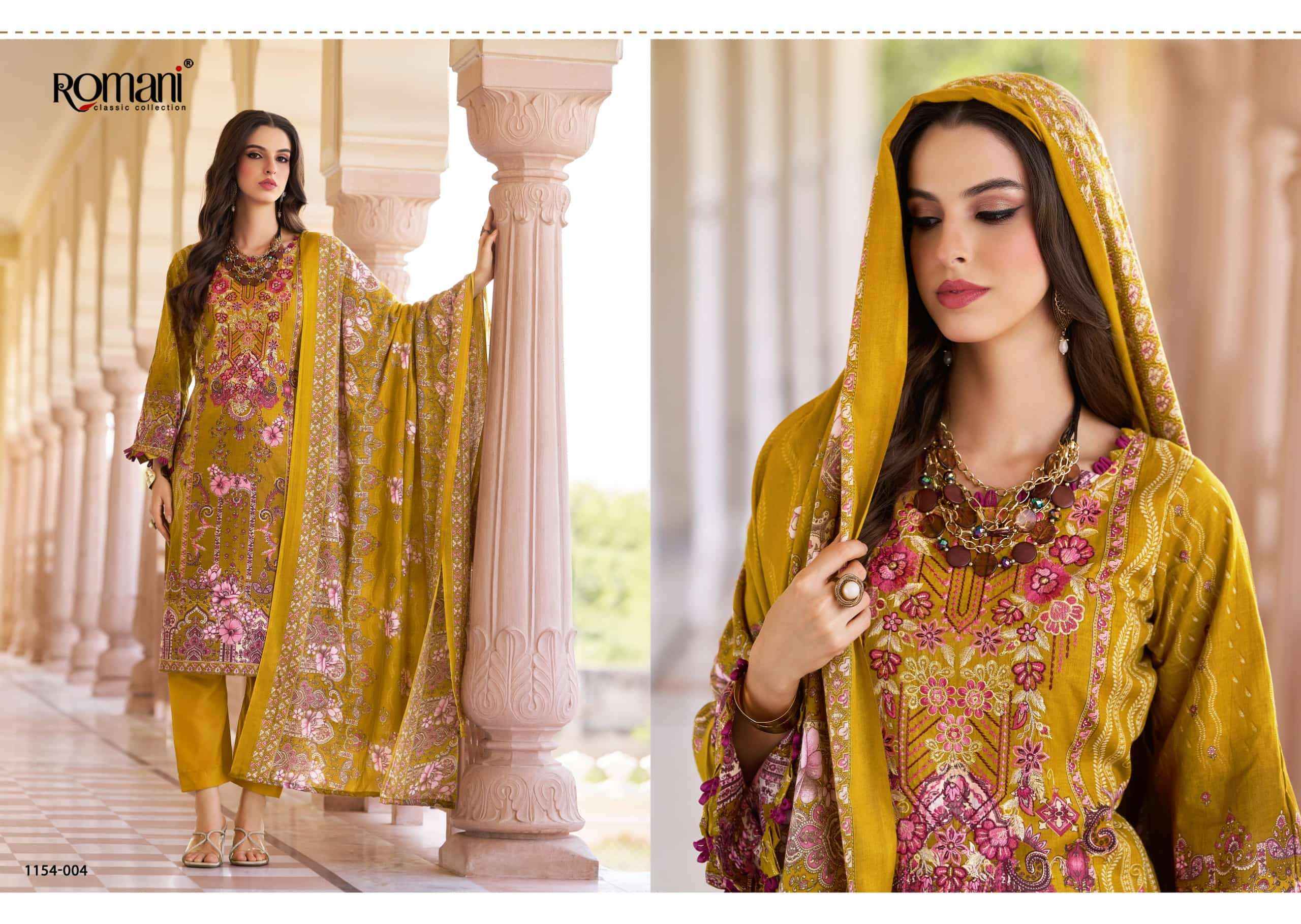 Romani Aarzu Vol 34 Unstitch Cotton Ladies Dress _ Wholesale Surat Rate ( 8 Pcs Catalog )