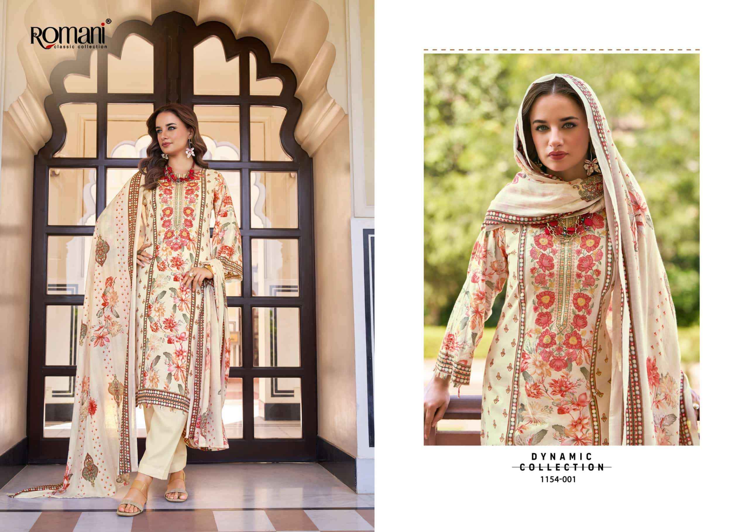 Romani Aarzu Vol 34 Unstitch Cotton Ladies Dress _ Wholesale Surat Rate ( 8 Pcs Catalog )