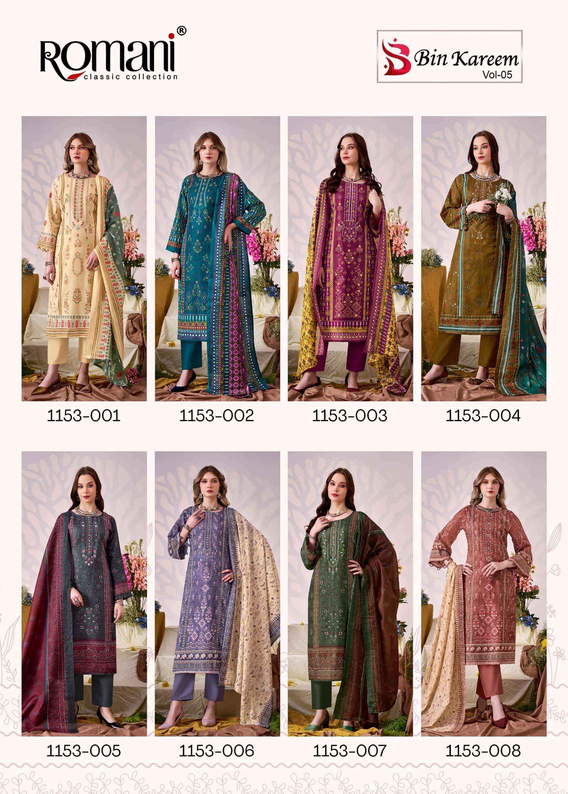 Romani Bin Kareem Vol 5 Printed Cotton Dress Material Wholesale Surat Rate ( 8 Pcs Catalog )