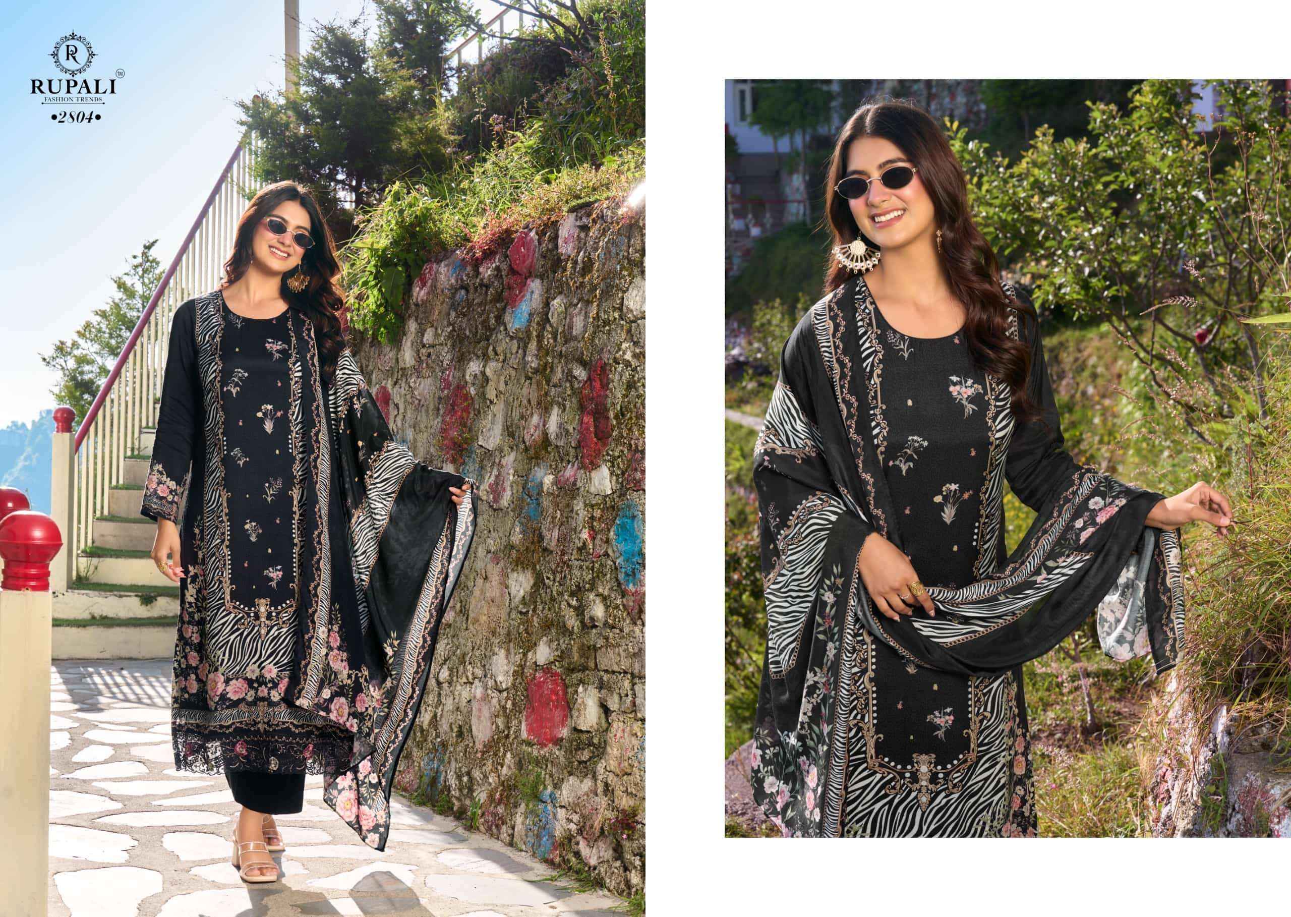Rupali Fashion Muontain Girl Digital Printed Muslin Dress _ Wholesale Texteli Price ( 4 Pcs Catalog )