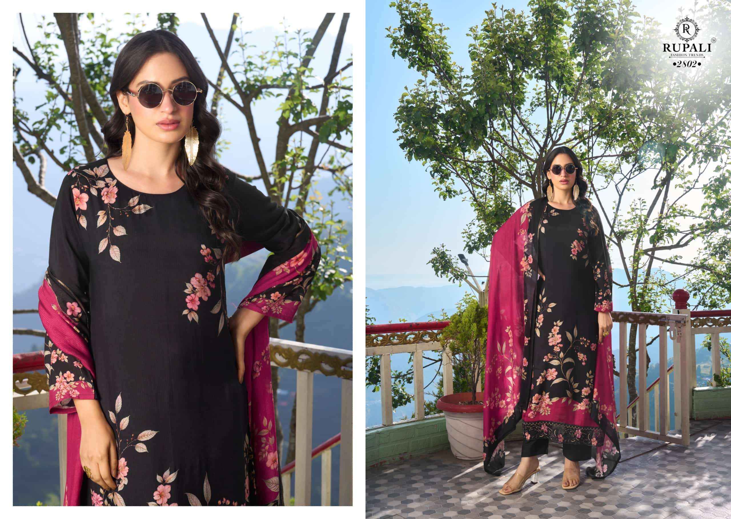 Rupali Fashion Muontain Girl Digital Printed Muslin Dress _ Wholesale Texteli Price ( 4 Pcs Catalog )
