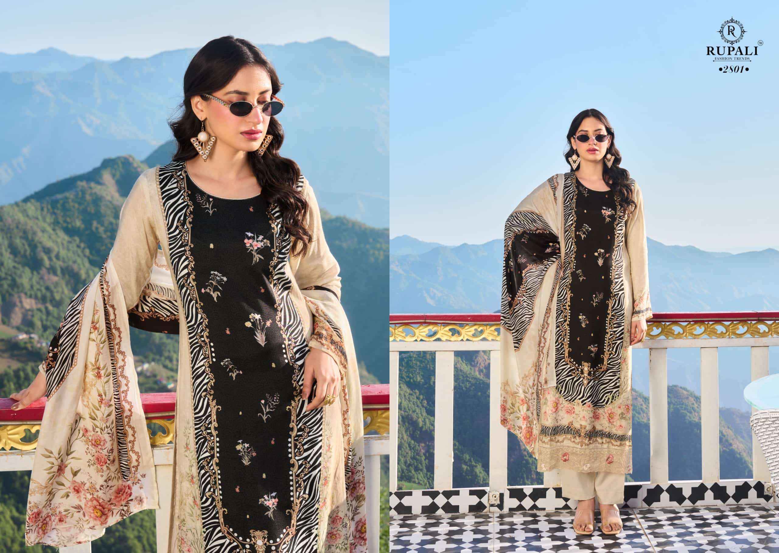 Rupali Fashion Muontain Girl Digital Printed Muslin Dress _ Wholesale Texteli Price ( 4 Pcs Catalog )