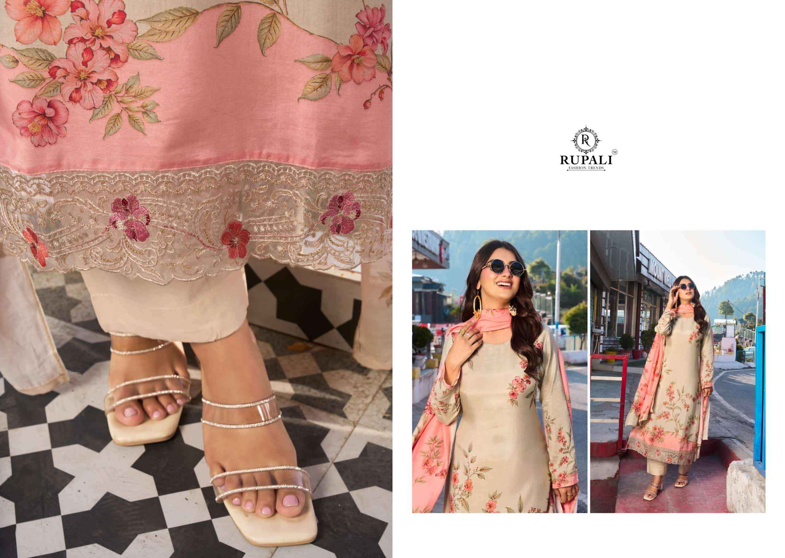 Rupali Fashion Muontain Girl Digital Printed Muslin Dress _ Wholesale Texteli Price ( 4 Pcs Catalog )