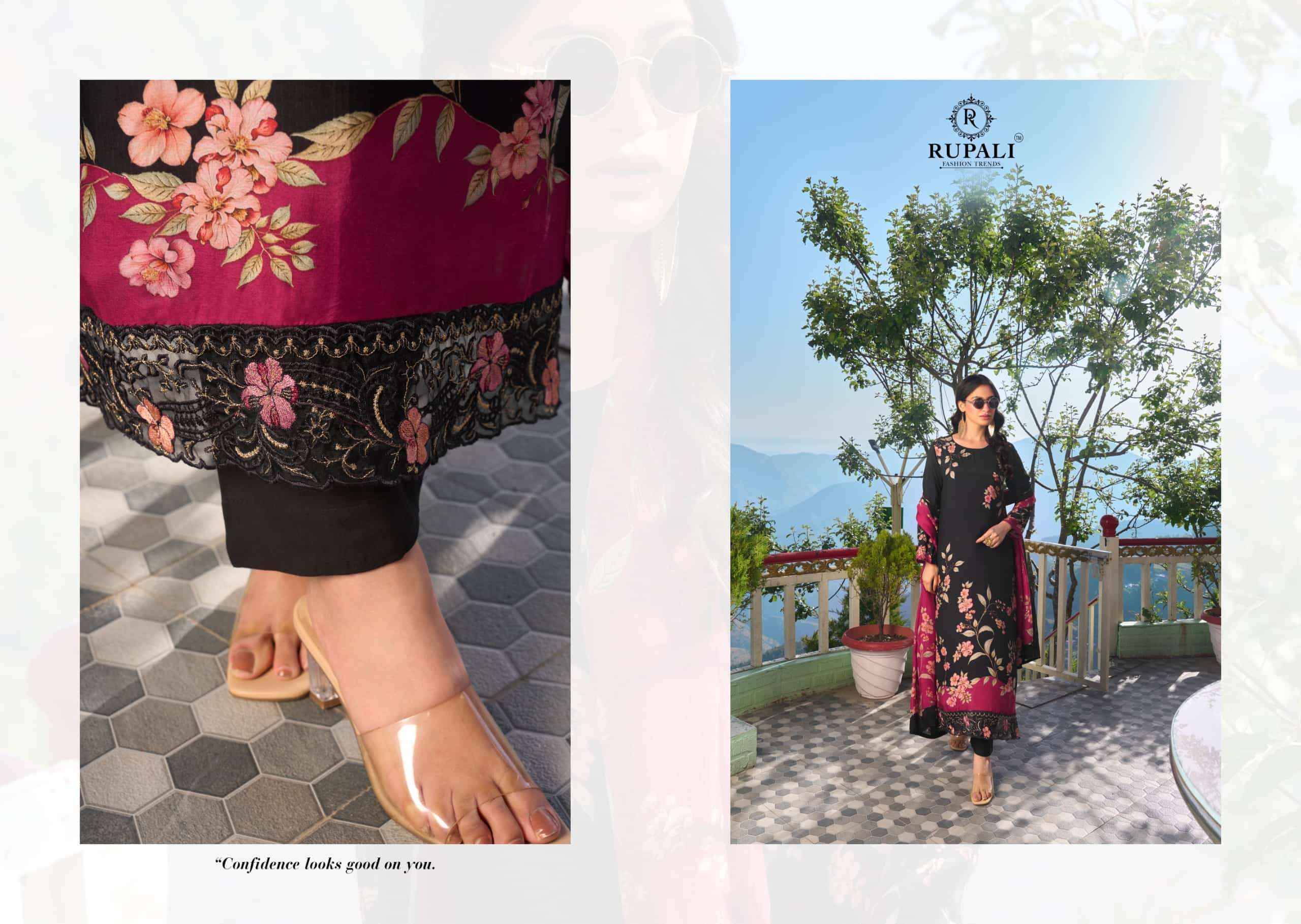Rupali Fashion Muontain Girl Digital Printed Muslin Dress _ Wholesale Texteli Price ( 4 Pcs Catalog )