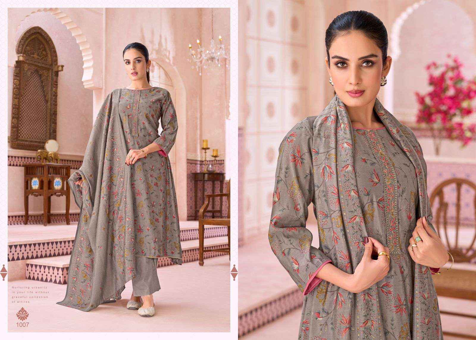 Salvi Fashion Sayuri Silk Plus Fancy Modal Silk Ladies Suit _ Wholesale Textile Market ( 8 Pcs Catalog )