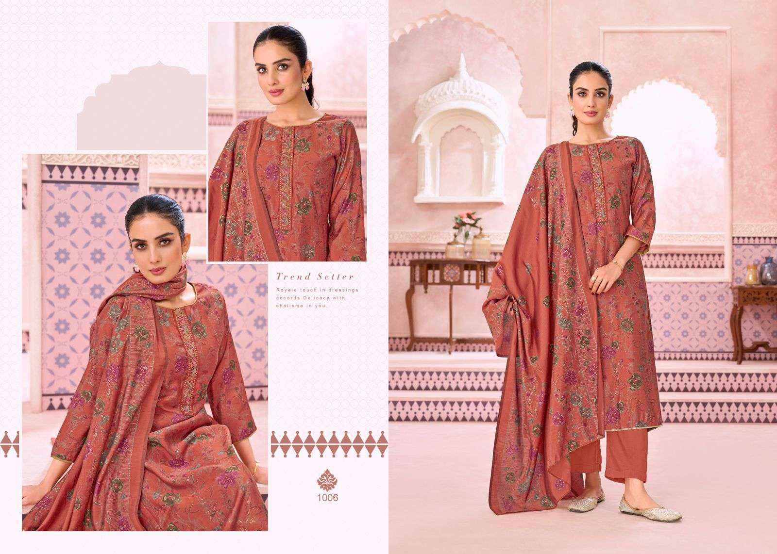 Salvi Fashion Sayuri Silk Plus Fancy Modal Silk Ladies Suit _ Wholesale Textile Market ( 8 Pcs Catalog )