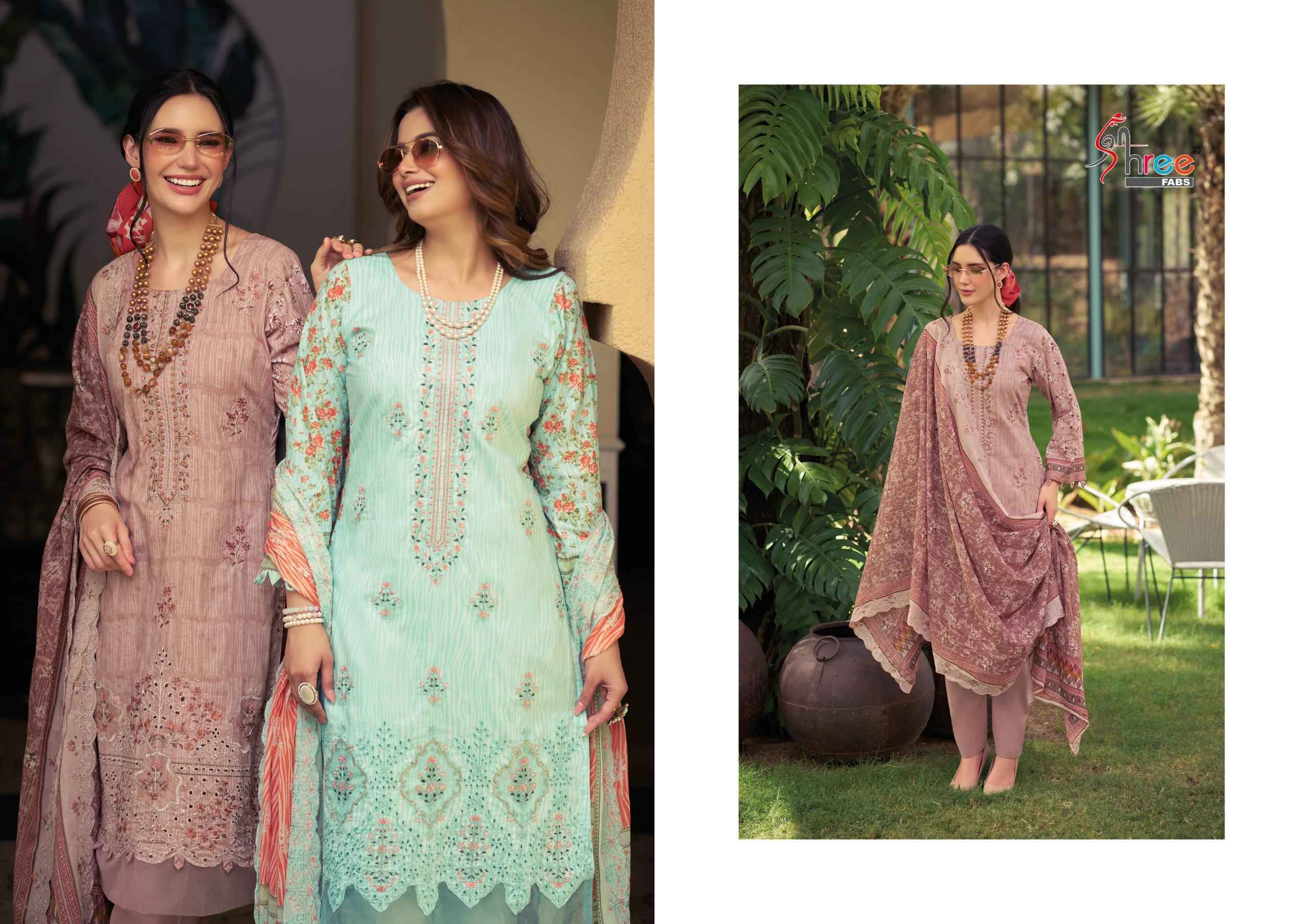 Shree Fabs Bin Saeed Lawn Collection Vol 29 Cotton Dress Material _ Wholesale Clothes Online ( 6 Pcs Catalog )
