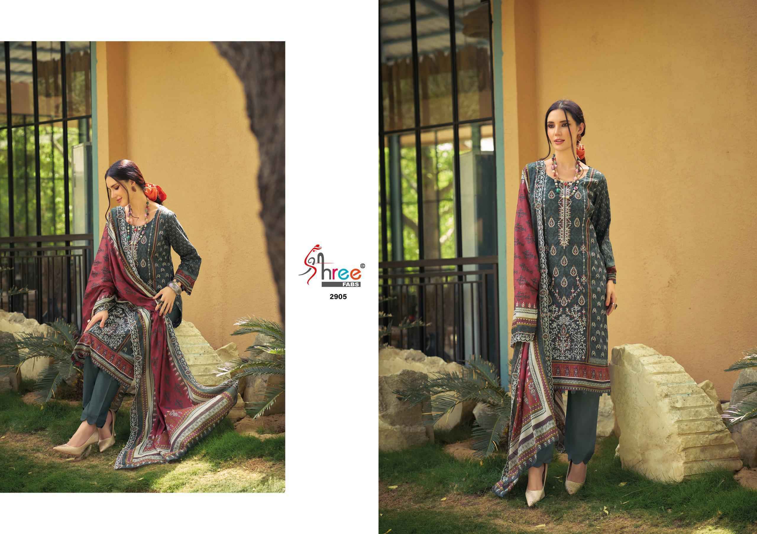 Shree Fabs Bin Saeed Lawn Collection Vol 29 Cotton Dress Material _ Wholesale Clothes Online ( 6 Pcs Catalog )