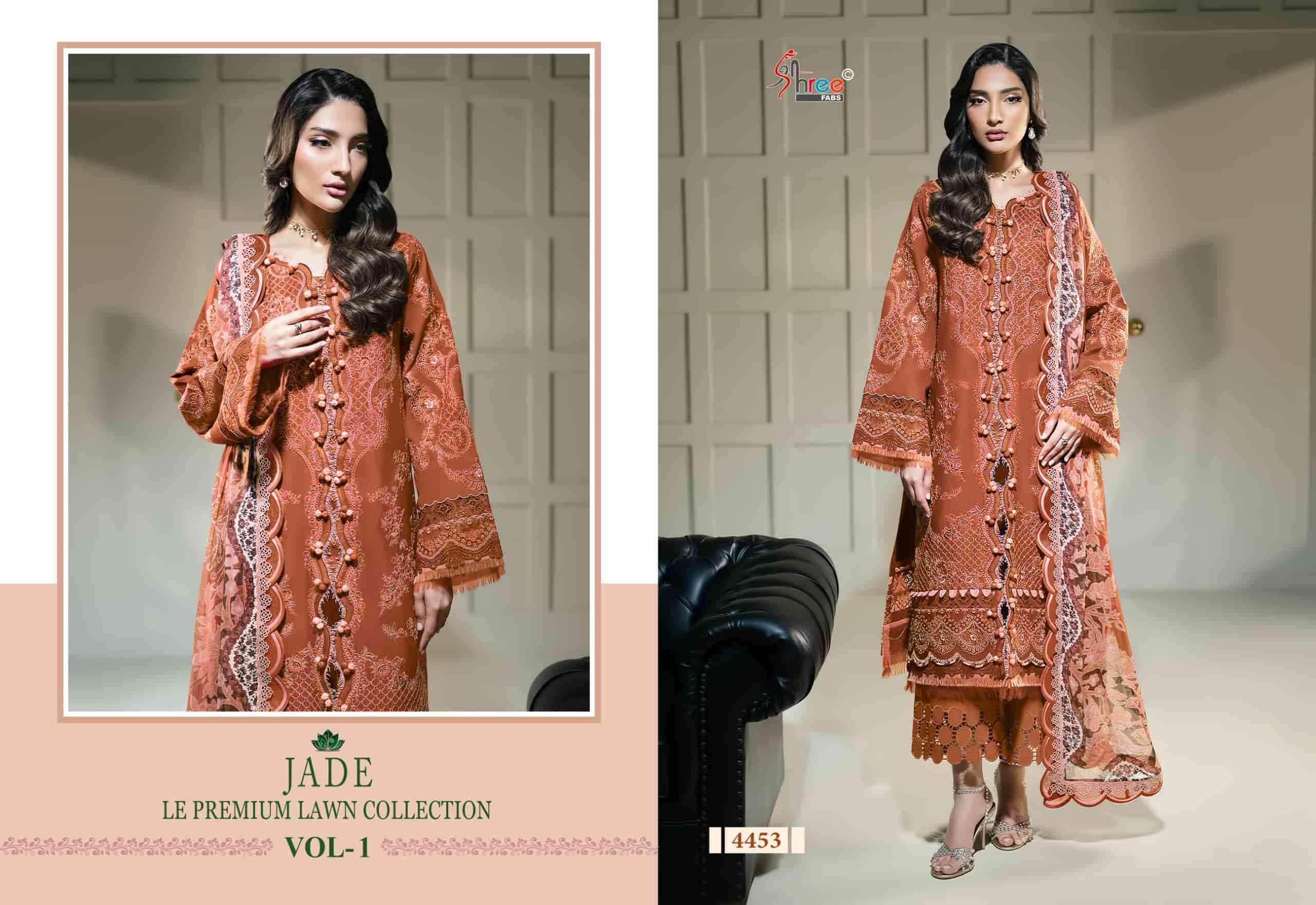 Shree Fabs Jade Le Premium Lawn Collection Vol 1 Dress material _ Wholesale factory ( 6 Pcs Catalog )