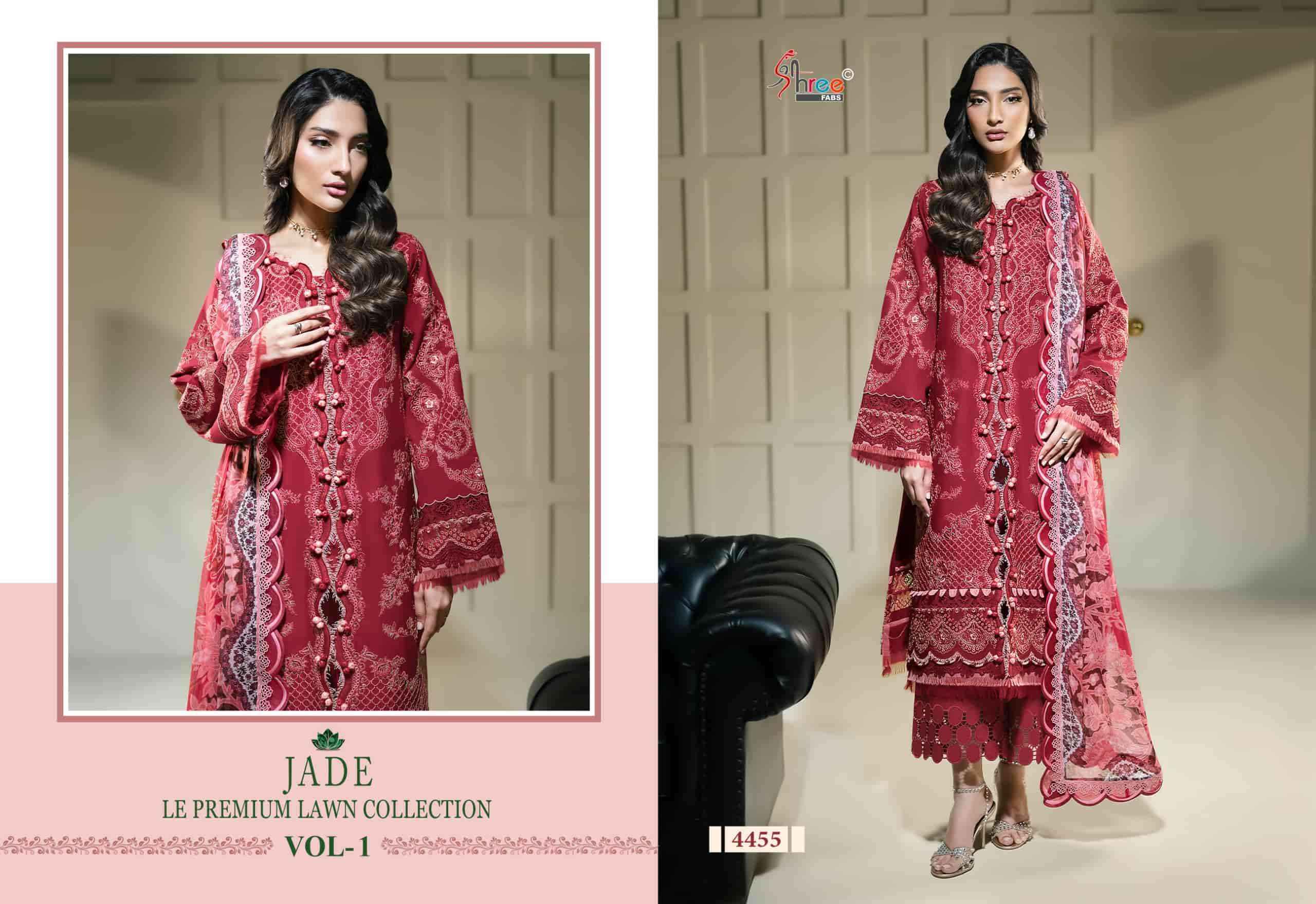 Shree Fabs Jade Le Premium Lawn Collection Vol 1 Dress material _ Wholesale factory ( 6 Pcs Catalog )
