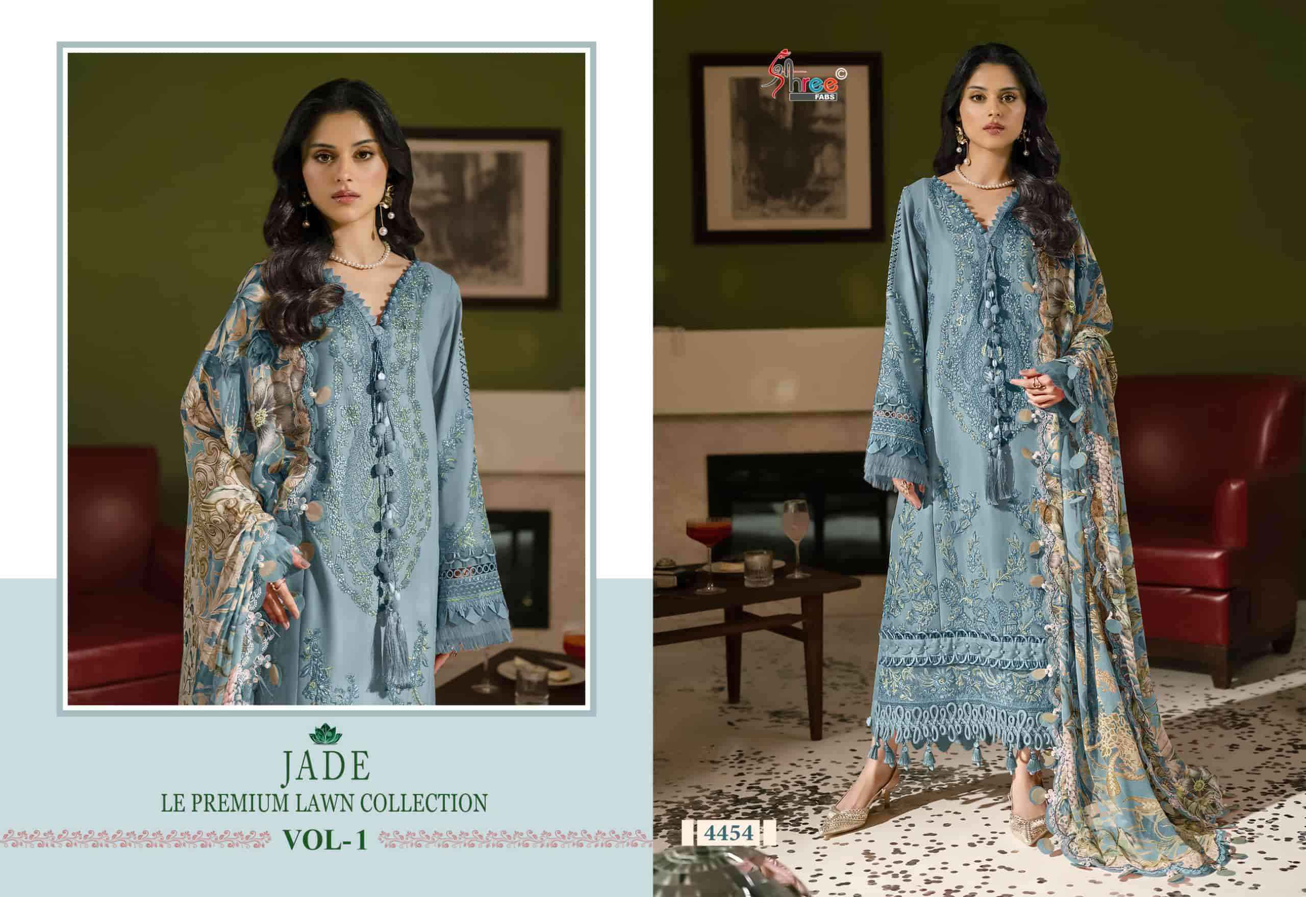 Shree Fabs Jade Le Premium Lawn Collection Vol 1 Dress material _ Wholesale factory ( 6 Pcs Catalog )