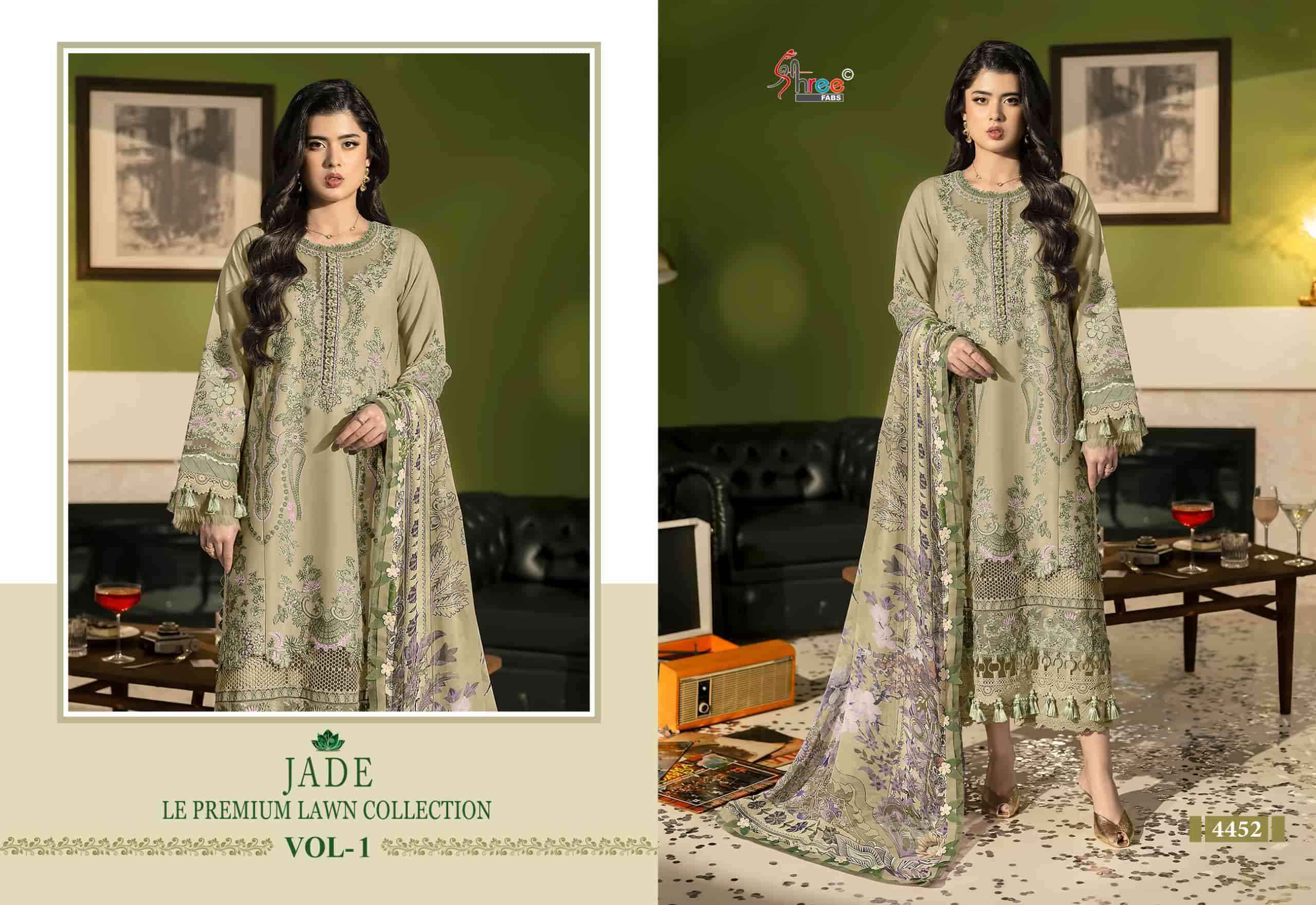 Shree Fabs Jade Le Premium Lawn Collection Vol 1 Dress material _ Wholesale factory ( 6 Pcs Catalog )