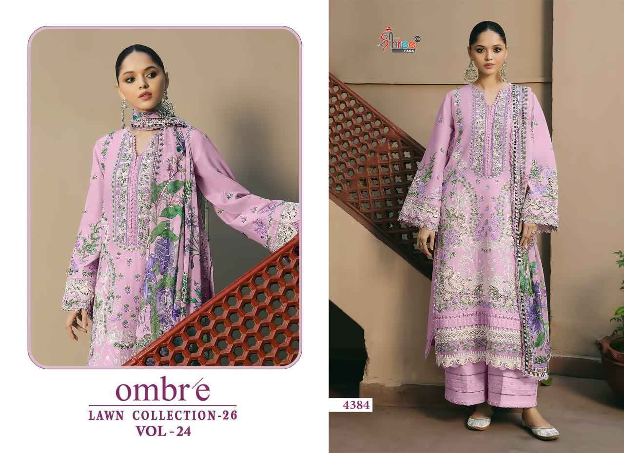 Shree Fabs Ombre Lawn Collection 26 Vol 24 Cotton Dress Material _ Wholesale Surat Rate ( 6 Pcs Catalog )