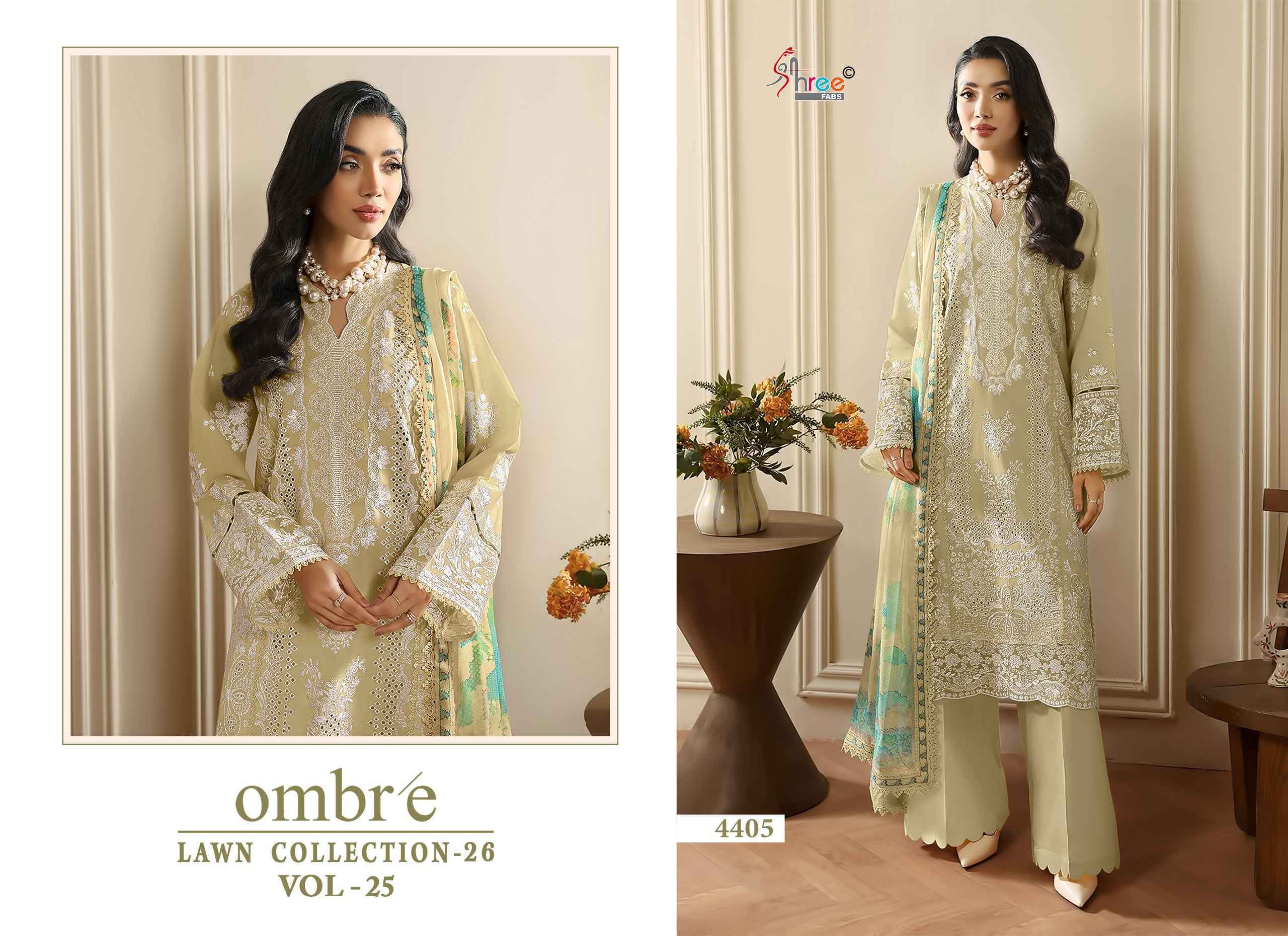 Shree Fabs Ombre Lawn Collection 26 Vol 25 Wholesale Pakistani Suits ( 6 pcs Catalogue )