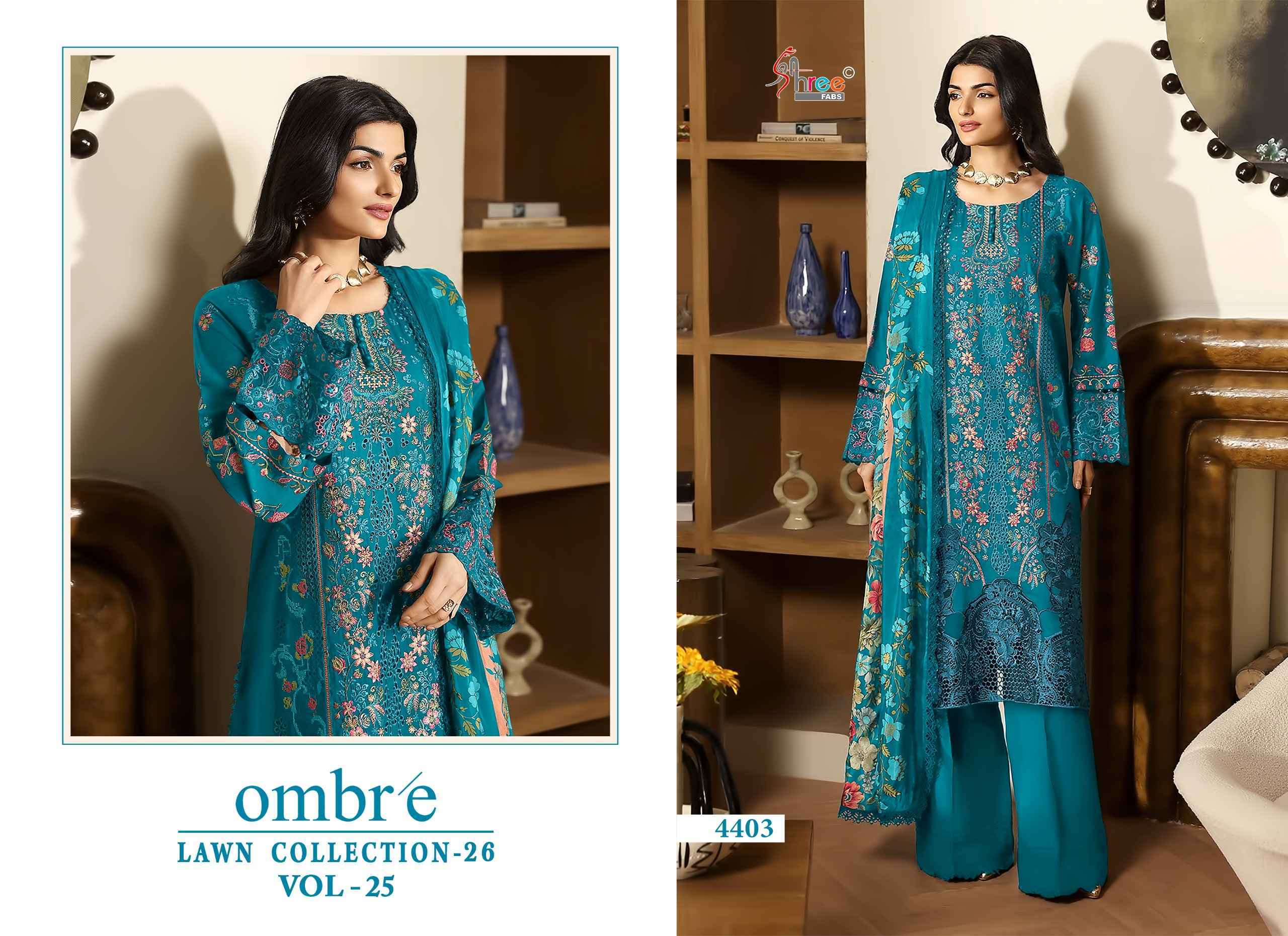 Shree Fabs Ombre Lawn Collection 26 Vol 25 Wholesale Pakistani Suits ( 6 pcs Catalogue )