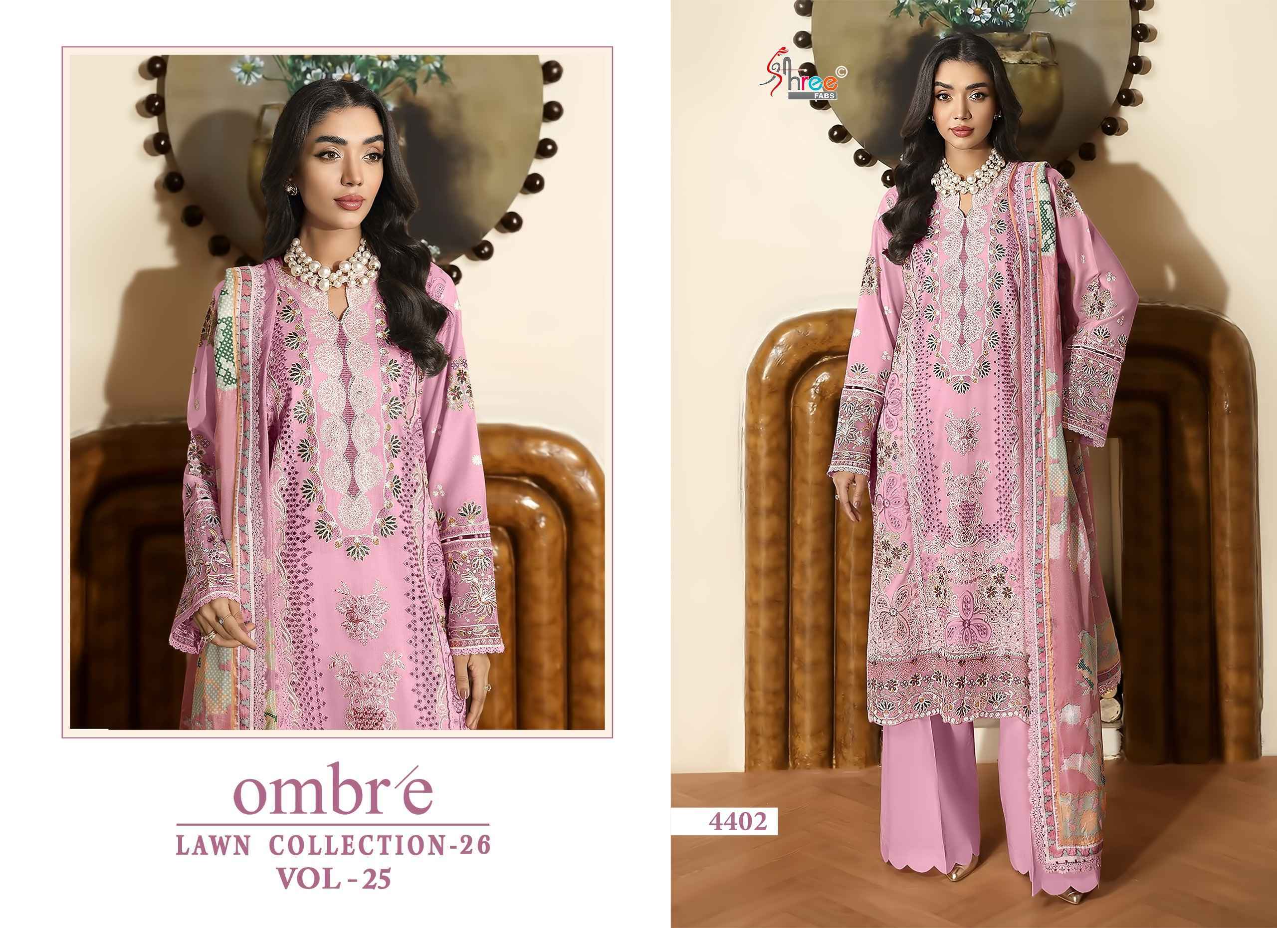 Shree Fabs Ombre Lawn Collection 26 Vol 25 Wholesale Pakistani Suits ( 6 pcs Catalogue )