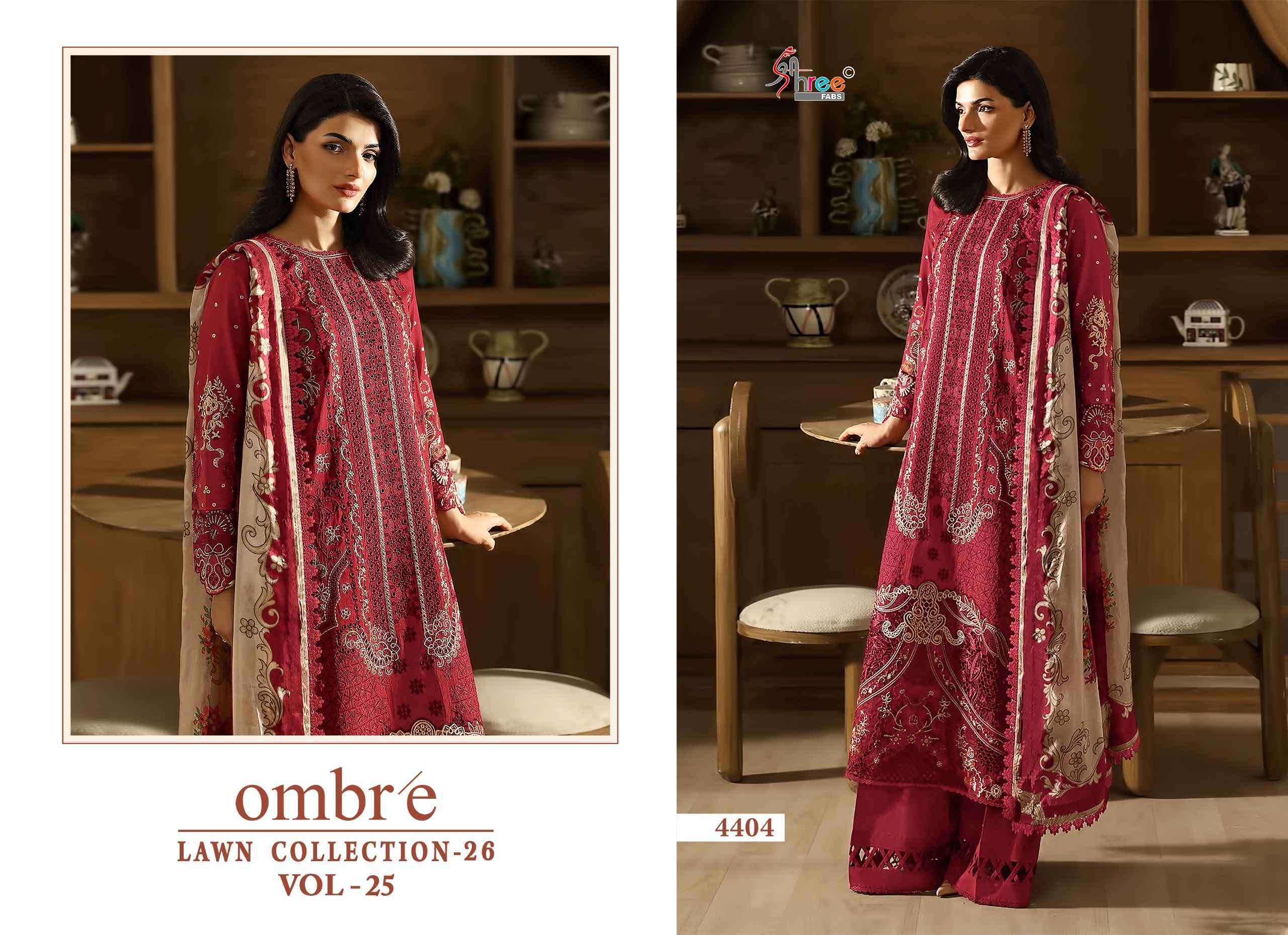 Shree Fabs Ombre Lawn Collection 26 Vol 25 Wholesale Pakistani Suits ( 6 pcs Catalogue )