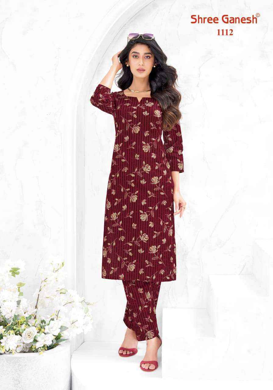 Shree Ganesh Ananya Cotton Kurti With Pant Surat Wholesale Market Rate ( 20 Pcs Catalog )