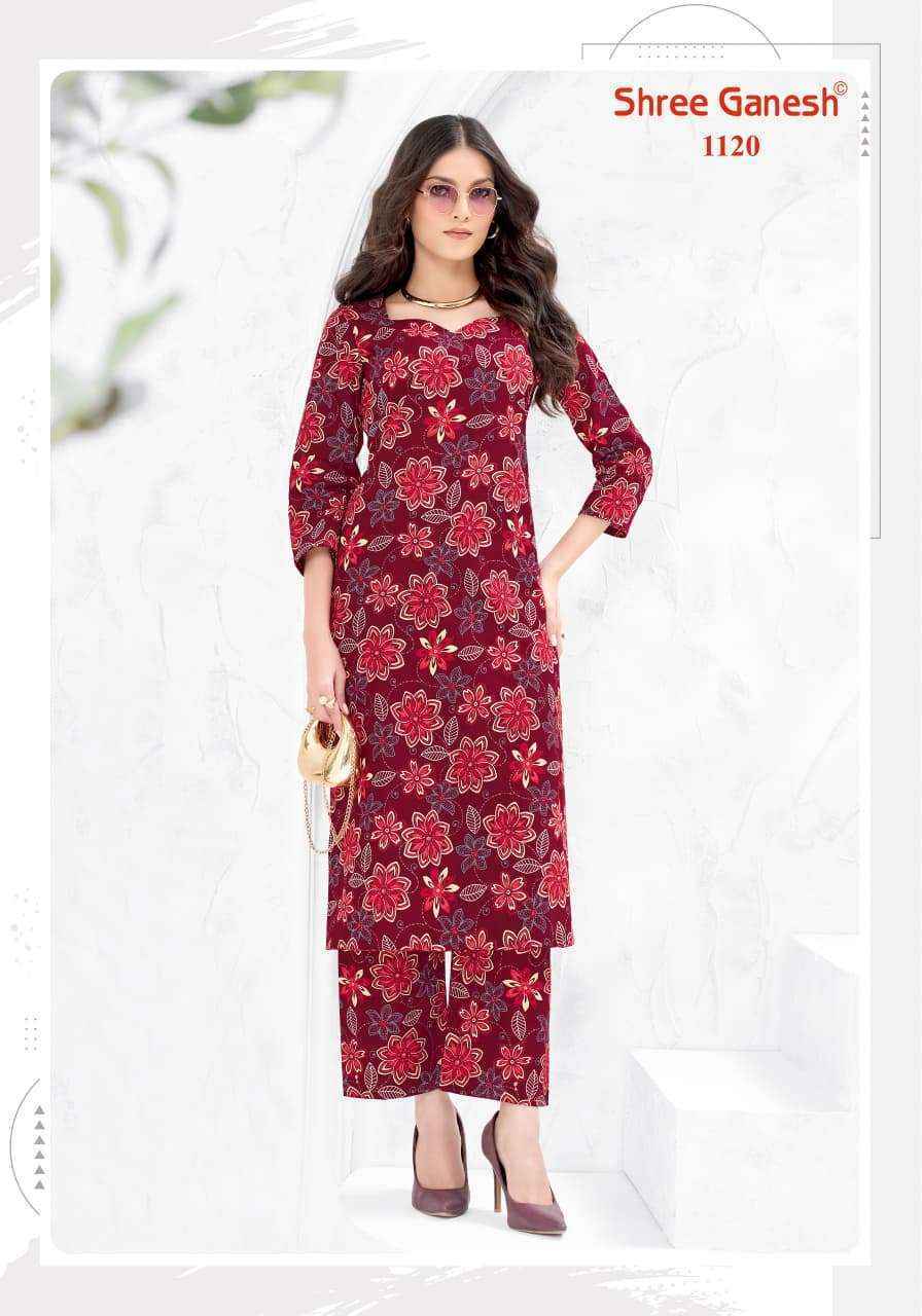 Shree Ganesh Ananya Cotton Kurti With Pant Surat Wholesale Market Rate ( 20 Pcs Catalog )