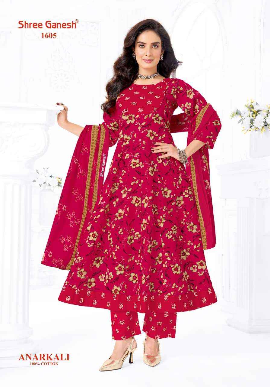 Shree Ganesh Zeenat Vol 6 Heavy Cotton Anarkali Style 3 Pec Suit _ Wholesale Texteli Collection ( 10 Pcs Catalog )