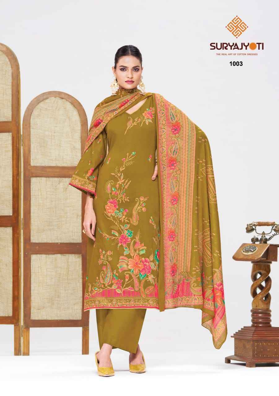 Suryajyoti Kaara Advance Vol 1 Jam Satin Dress Material Wholesale Surat Rate ( 6 Pcs Catalog )