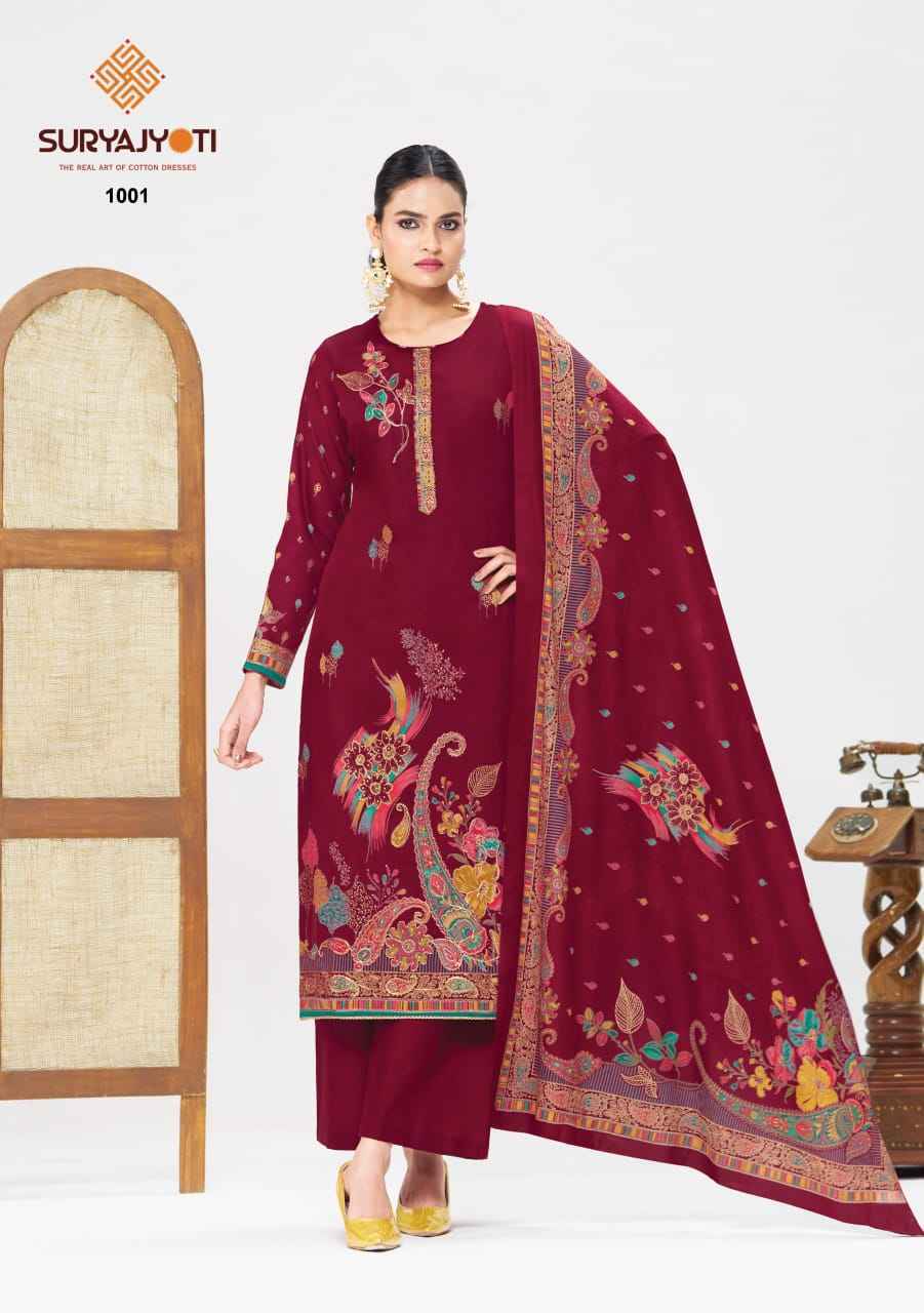 Suryajyoti Kaara Advance Vol 1 Jam Satin Dress Material Wholesale Surat Rate ( 6 Pcs Catalog )