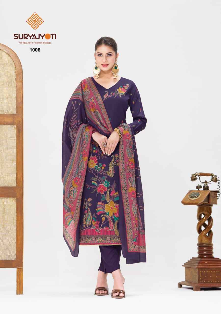 Suryajyoti Kaara Advance Vol 1 Jam Satin Dress Material Wholesale Surat Rate ( 6 Pcs Catalog )