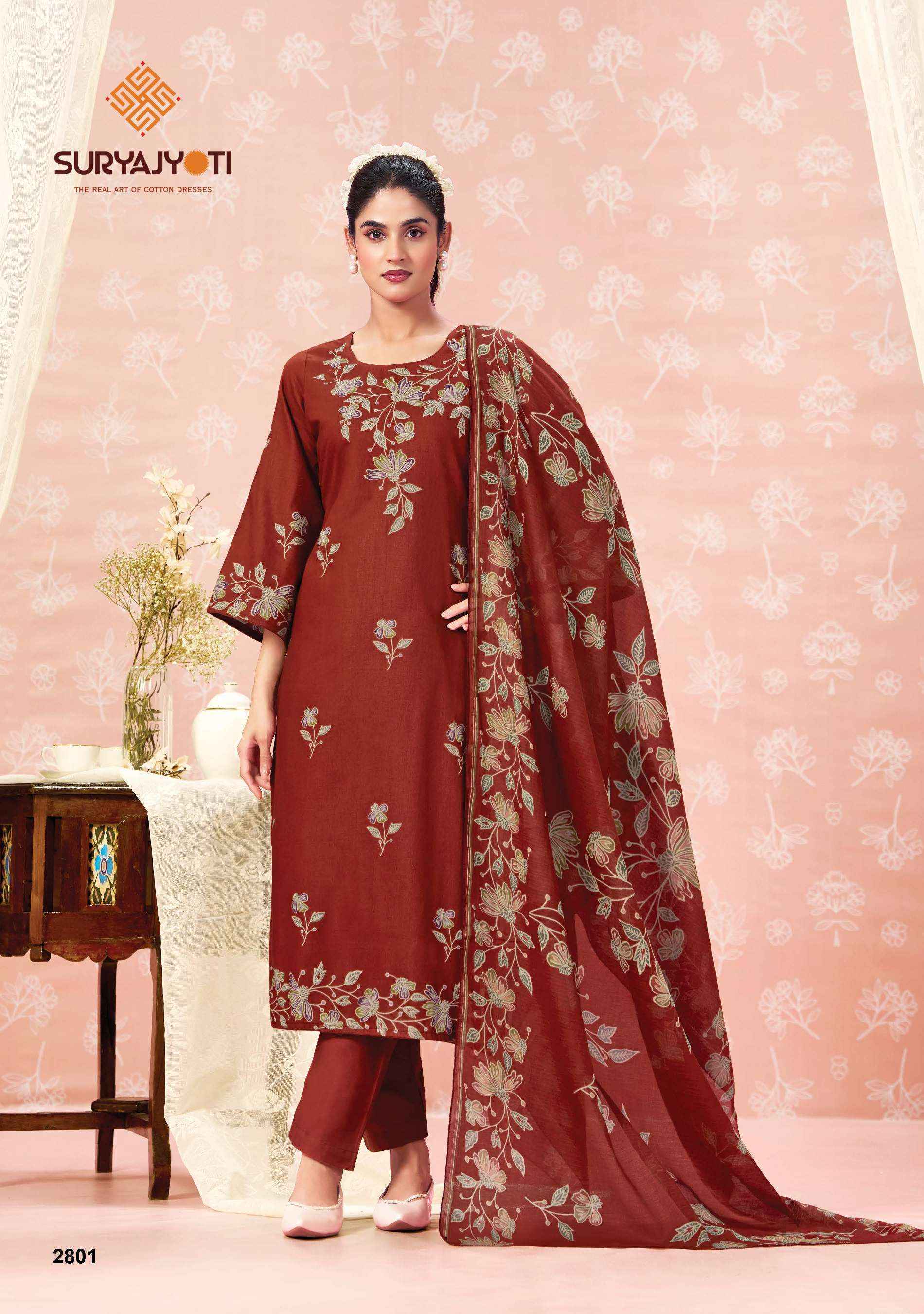 Suryajyoti Nargis Vol 28 Cotton Dress Material Wholesale Surat Rate ( 10 Pcs Catalog )