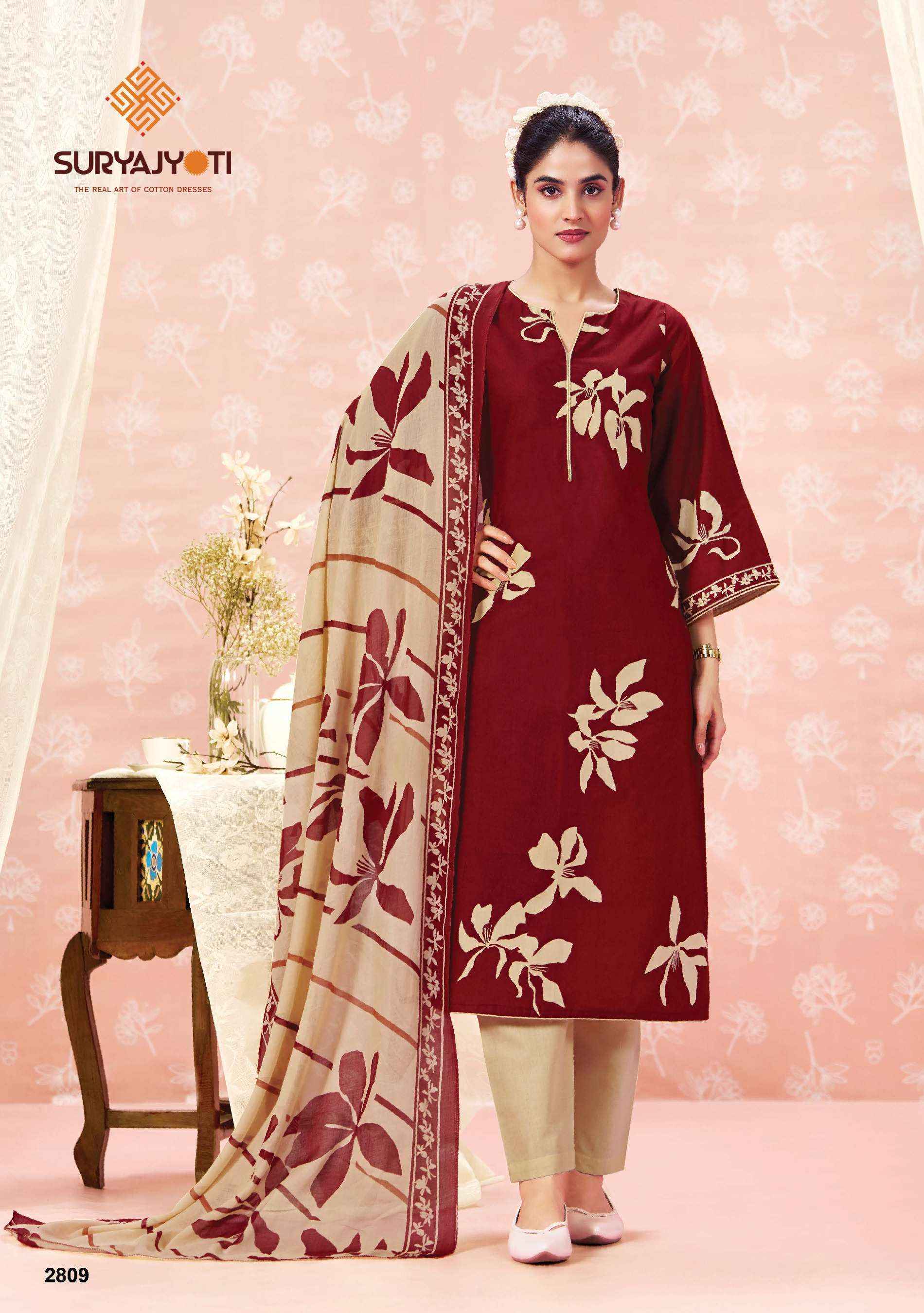 Suryajyoti Nargis Vol 28 Cotton Dress Material Wholesale Surat Rate ( 10 Pcs Catalog )