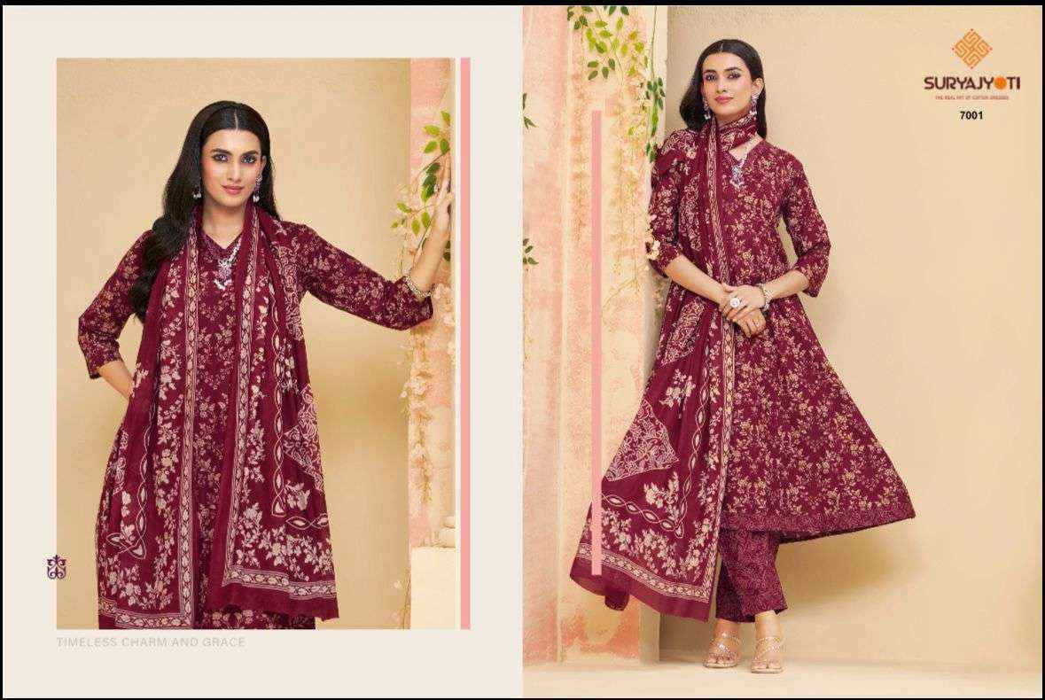 Suryajyoti Rashi Vol 7 Cotton Anarkali Suits Wholesale Supplier ( 10 Pcs Catalogue )