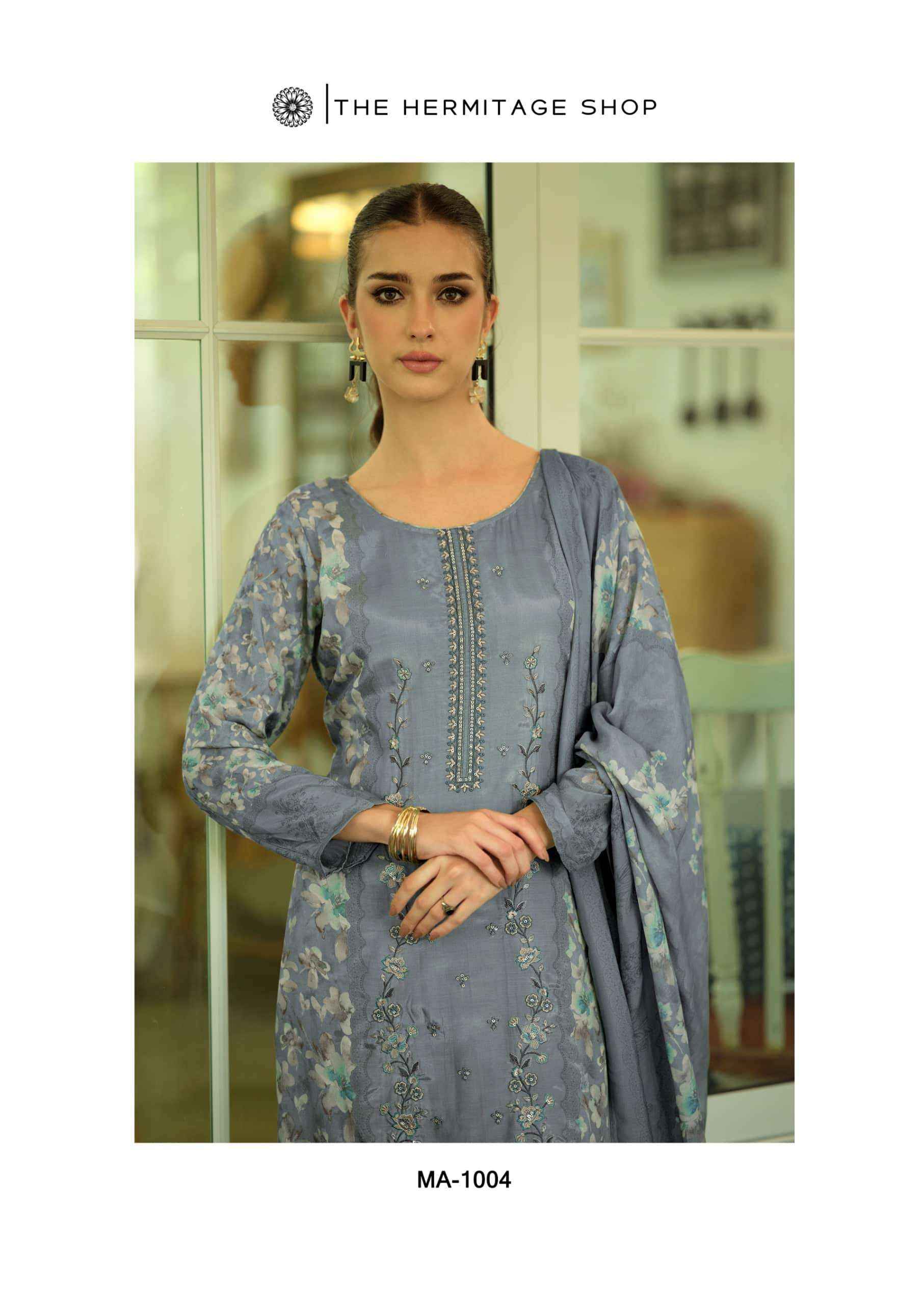 The Harmitage Shop Mazdaar Exclusive Designer Lawn Dress _ Surat Textile Bazaar ( 4 Pcs Catalog )