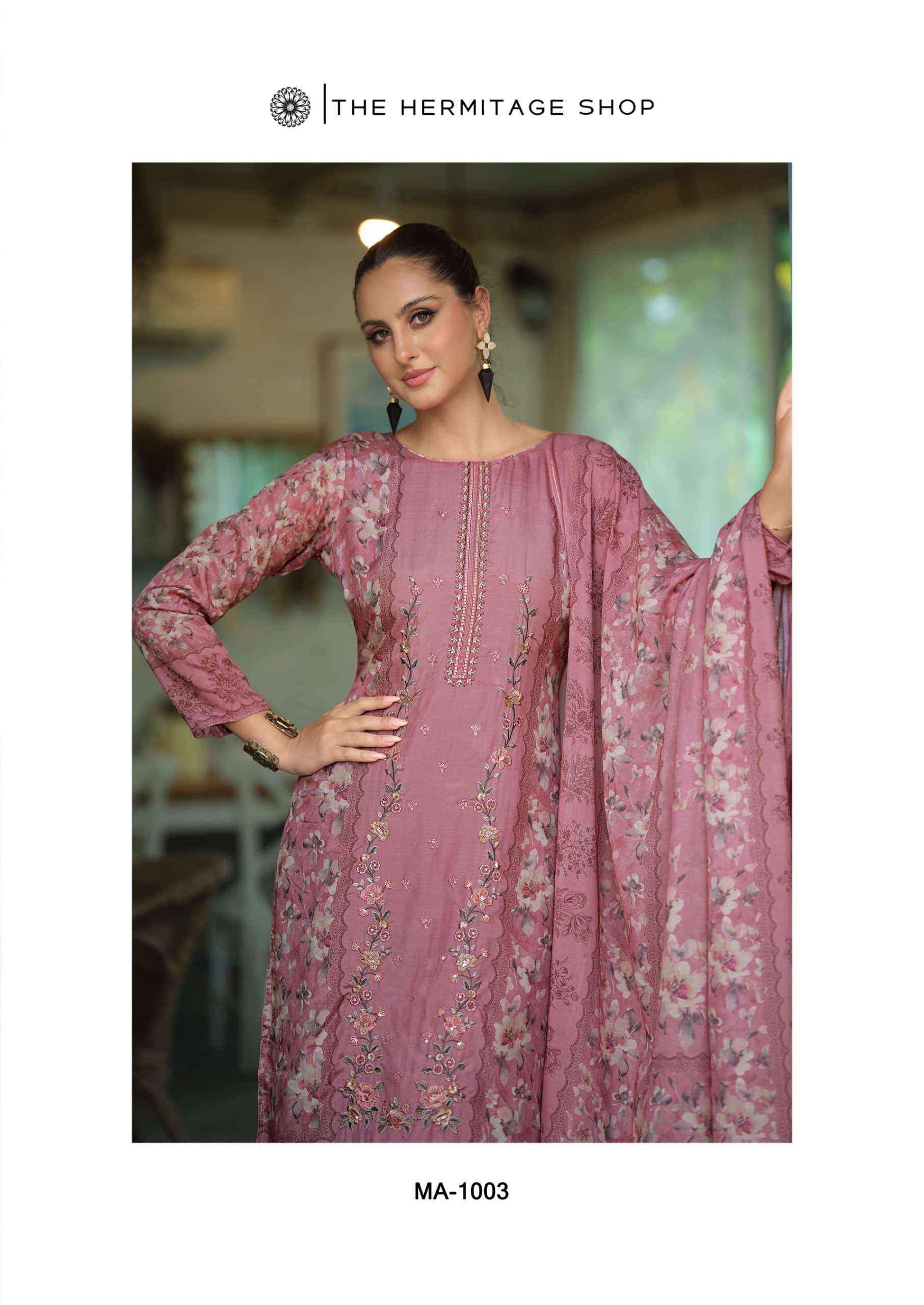 The Harmitage Shop Mazdaar Exclusive Designer Lawn Dress _ Surat Textile Bazaar ( 4 Pcs Catalog )