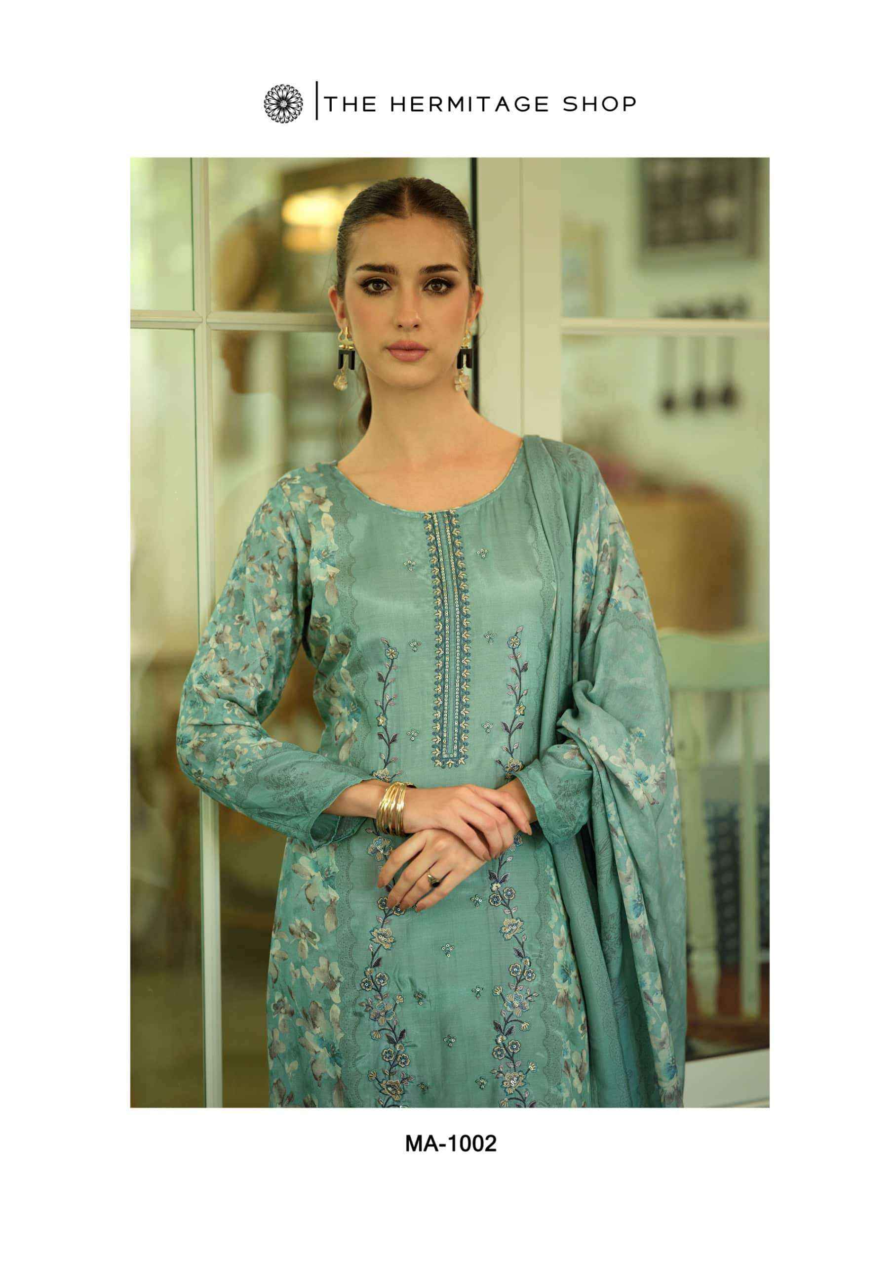 The Harmitage Shop Mazdaar Exclusive Designer Lawn Dress _ Surat Textile Bazaar ( 4 Pcs Catalog )