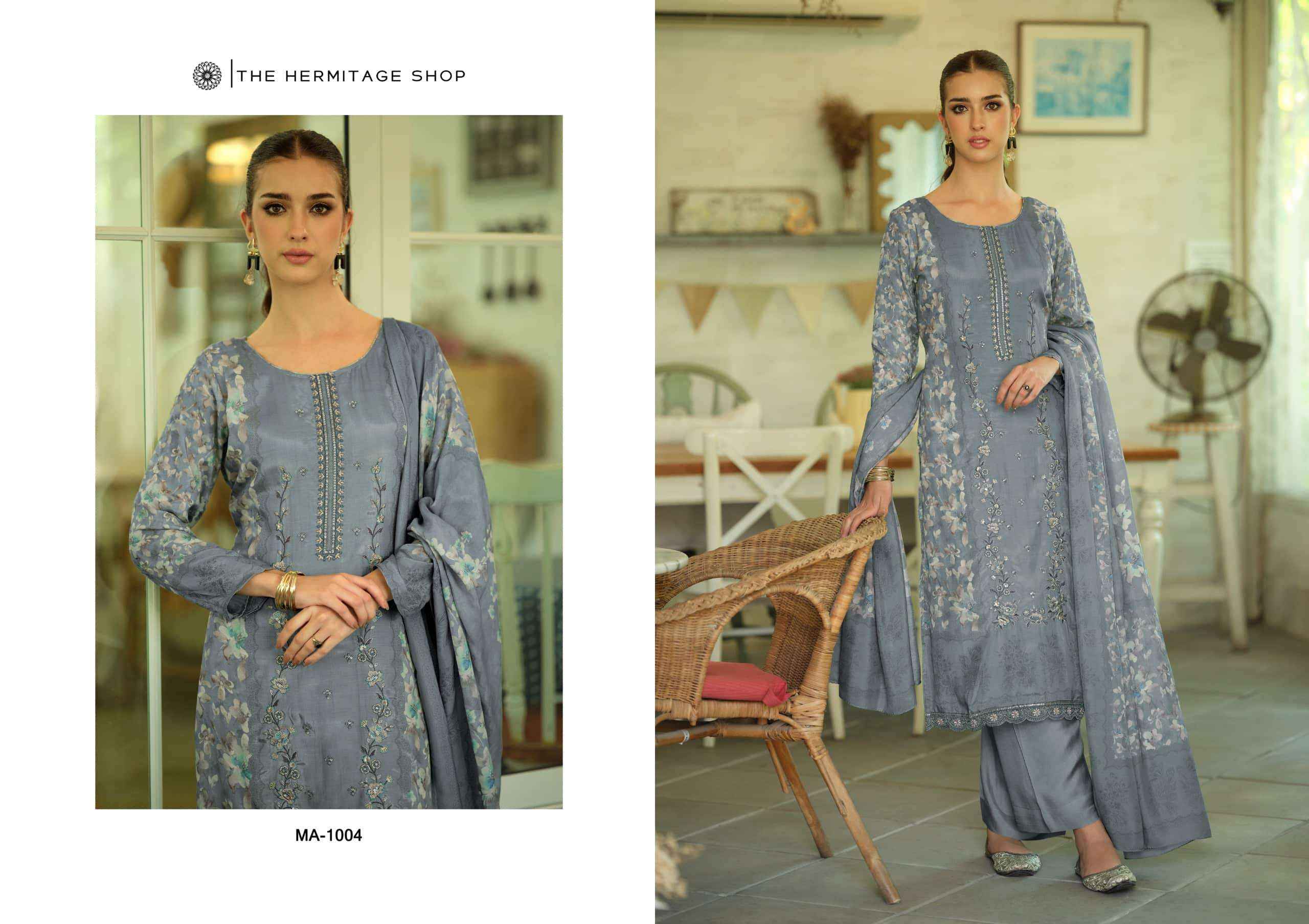 The Harmitage Shop Mazdaar Exclusive Designer Lawn Dress _ Surat Textile Bazaar ( 4 Pcs Catalog )
