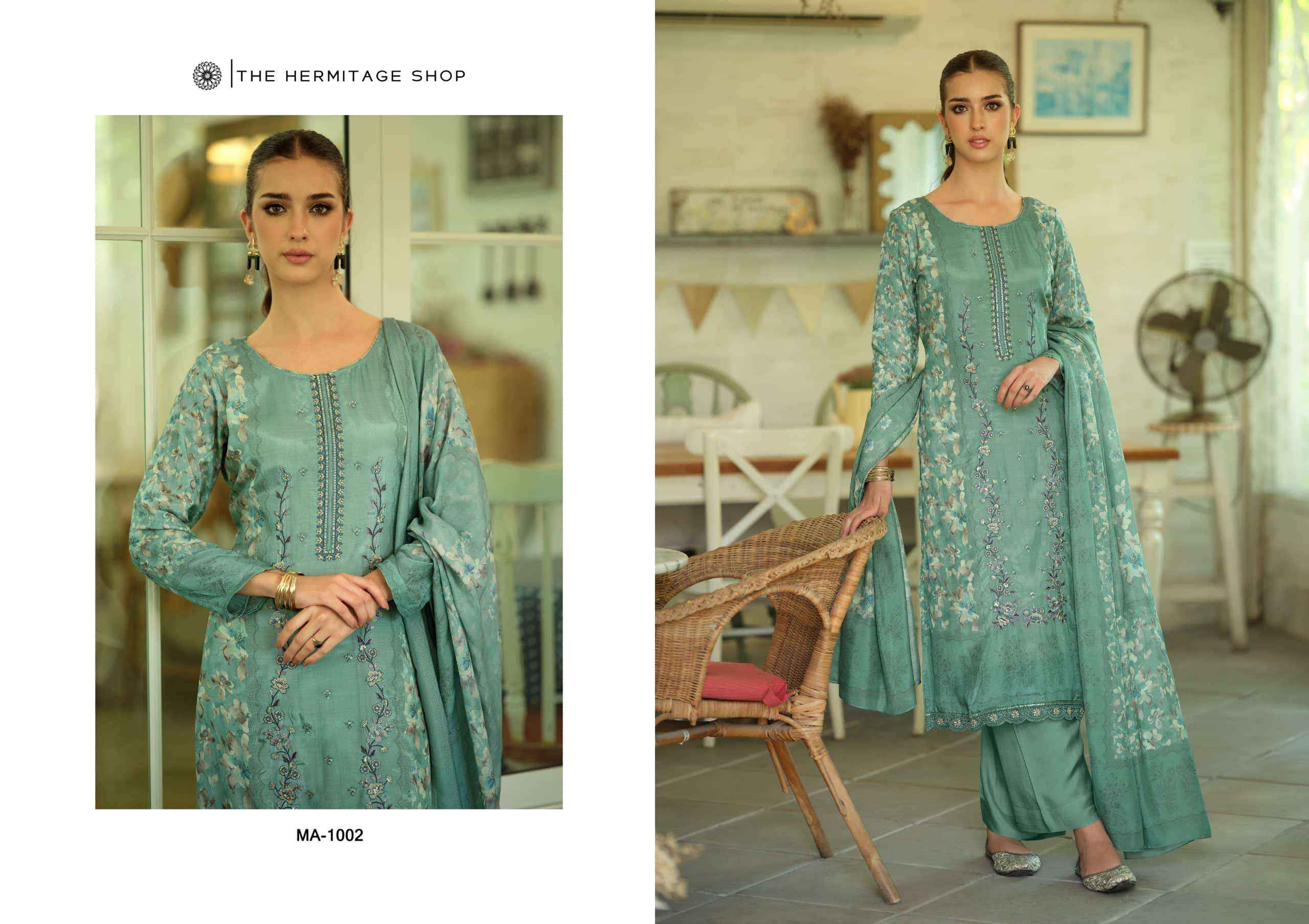 The Harmitage Shop Mazdaar Exclusive Designer Lawn Dress _ Surat Textile Bazaar ( 4 Pcs Catalog )