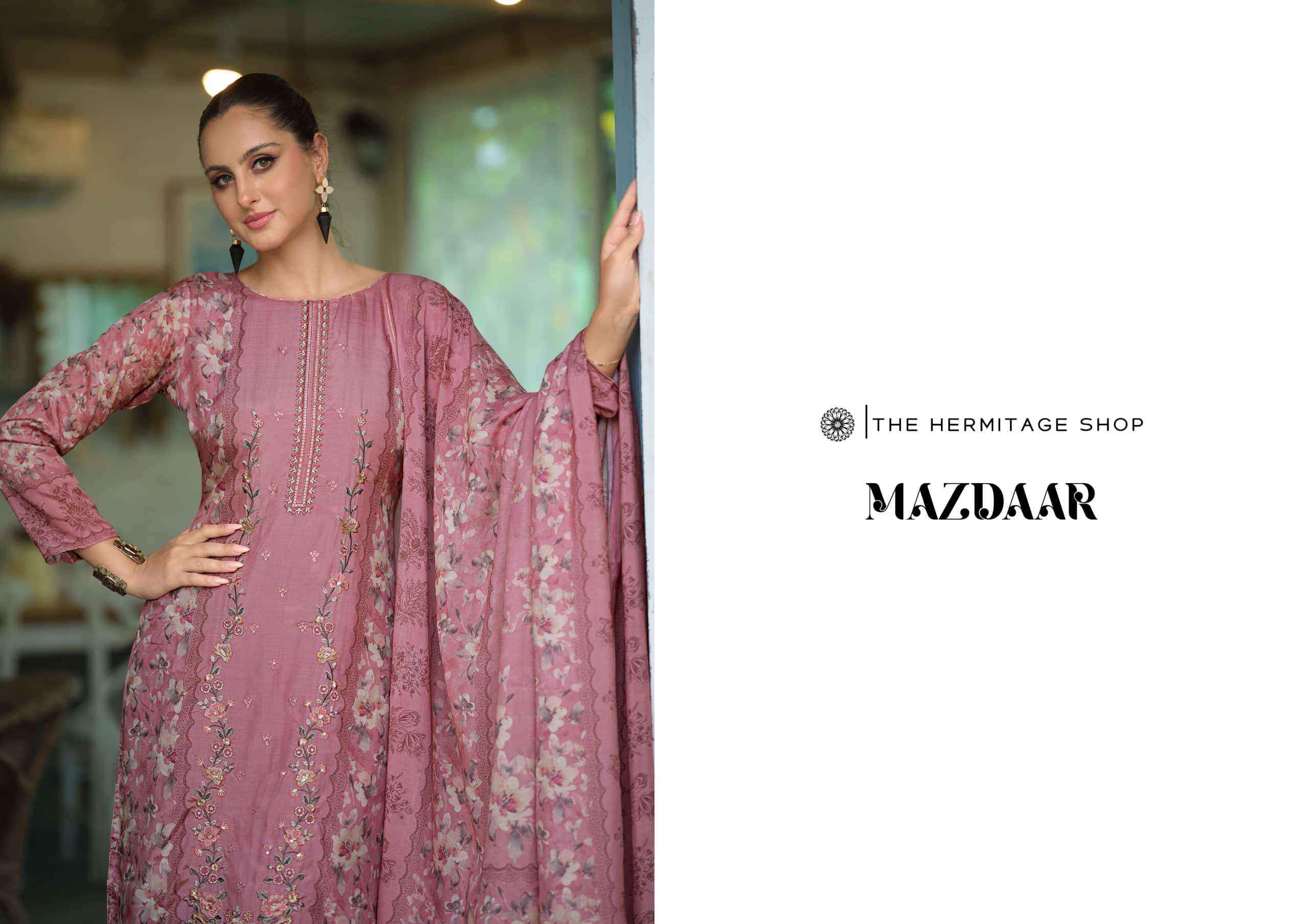 The Harmitage Shop Mazdaar Exclusive Designer Lawn Dress _ Surat Textile Bazaar ( 4 Pcs Catalog )