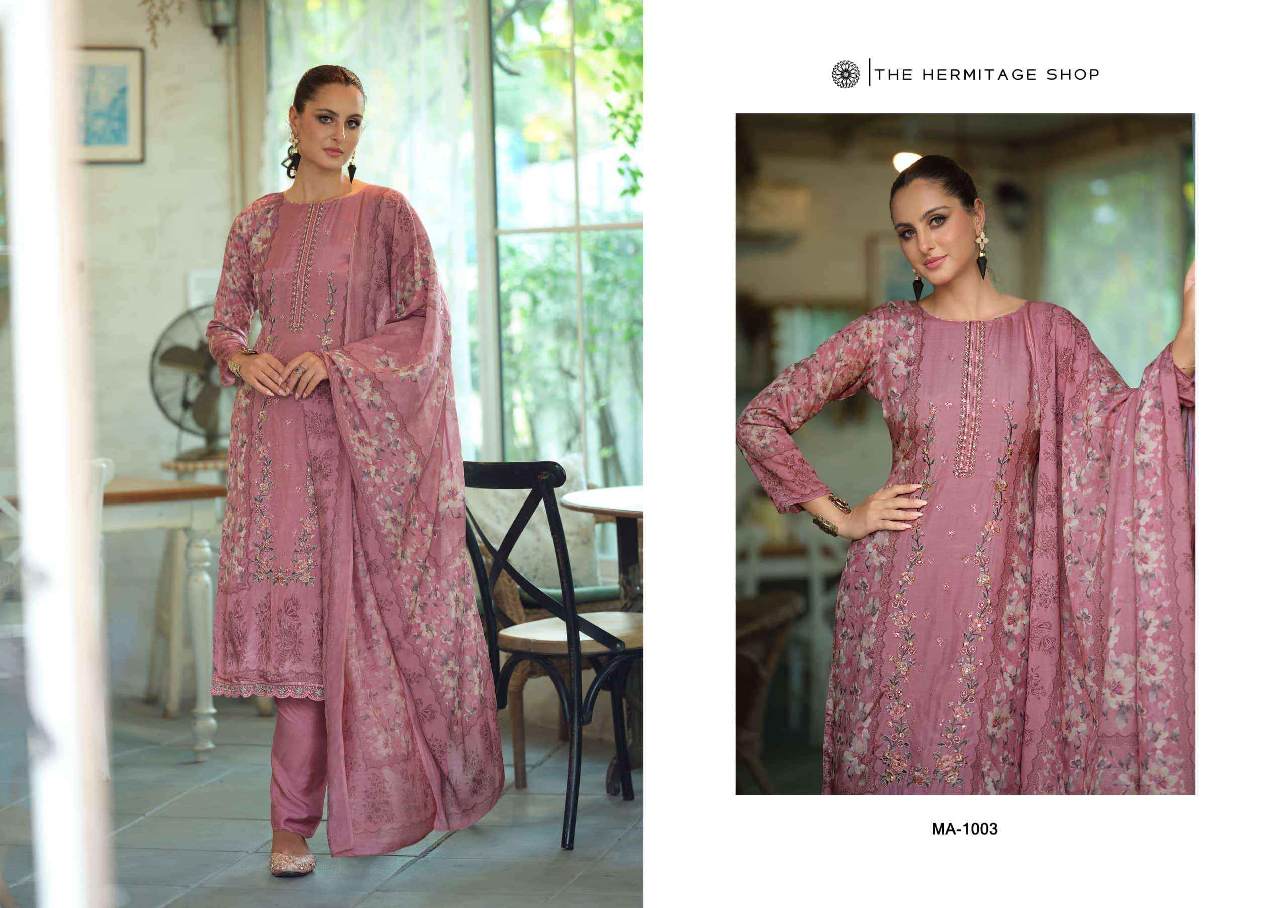 The Harmitage Shop Mazdaar Exclusive Designer Lawn Dress _ Surat Textile Bazaar ( 4 Pcs Catalog )