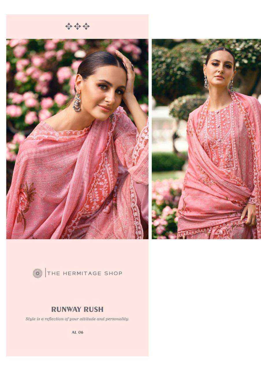 The Hermitage Shop Amahle Fancy Lawn Dress Material _ Wholesale Clothes Online ( 6 Pcs Catalog )