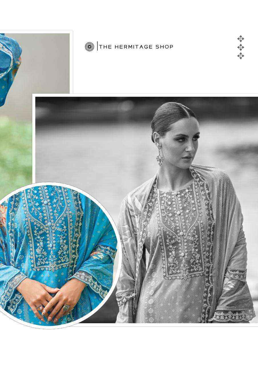 The Hermitage Shop Amahle Fancy Lawn Dress Material _ Wholesale Clothes Online ( 6 Pcs Catalog )