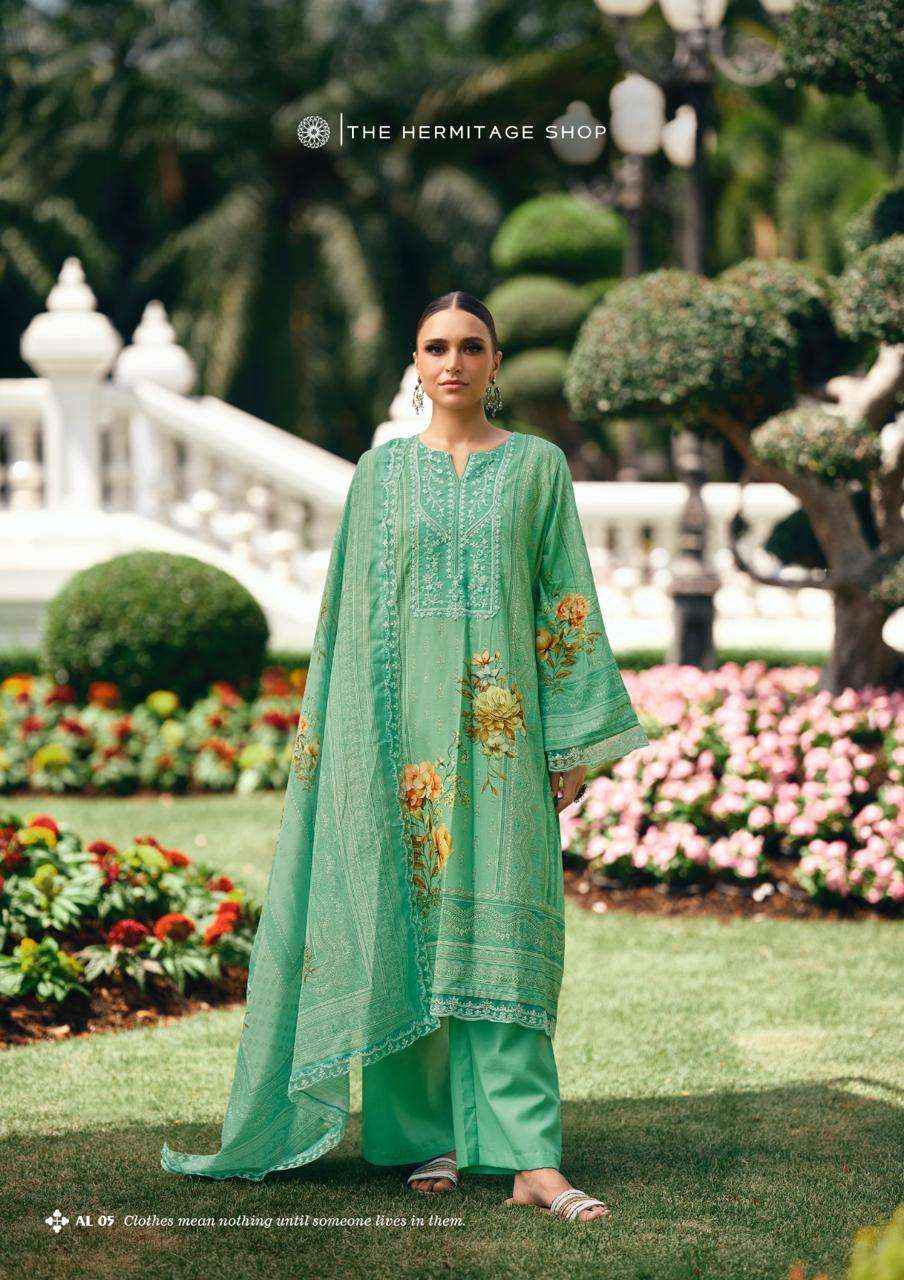 The Hermitage Shop Amahle Fancy Lawn Dress Material _ Wholesale Clothes Online ( 6 Pcs Catalog )