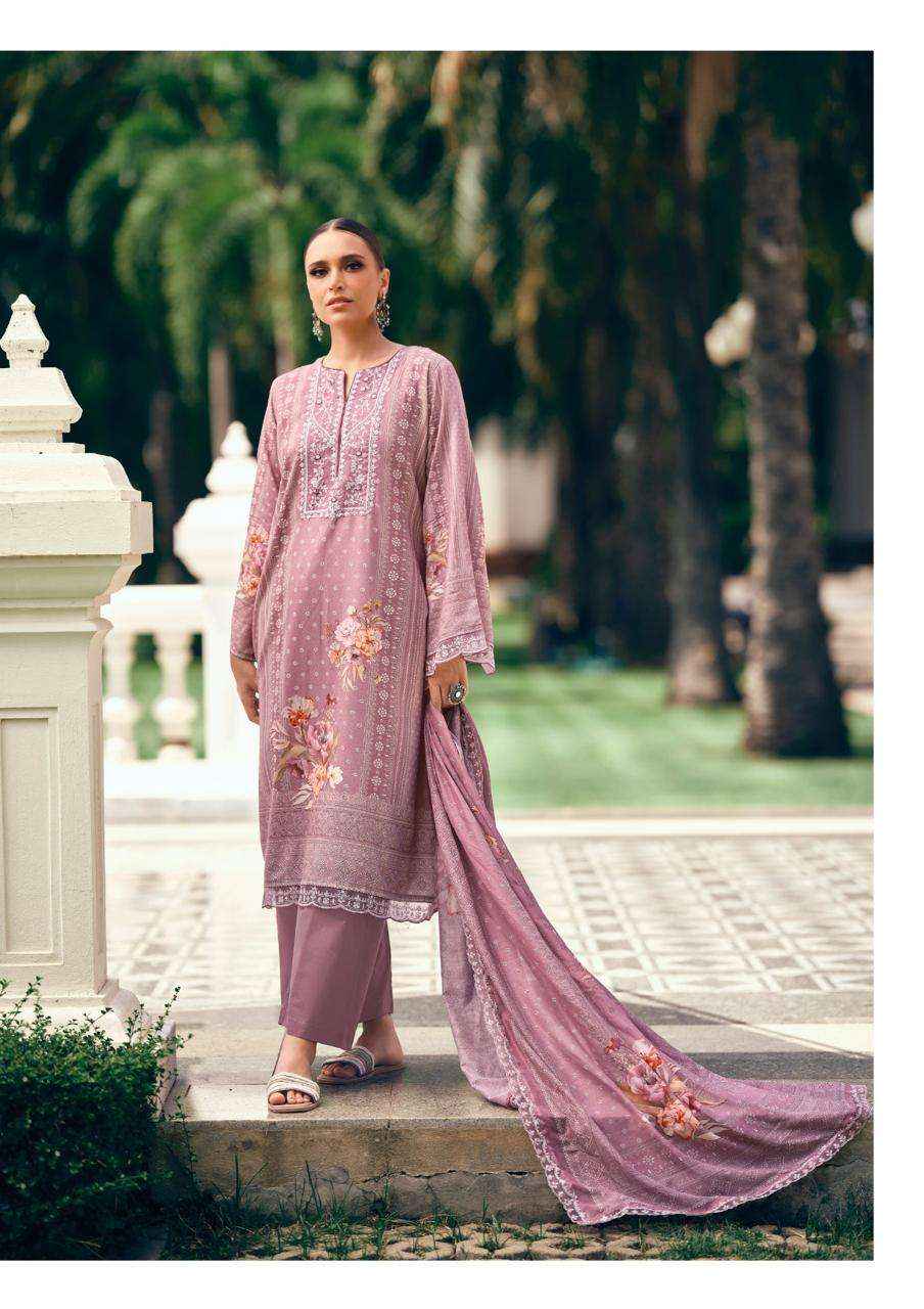 The Hermitage Shop Amahle Fancy Lawn Dress Material _ Wholesale Clothes Online ( 6 Pcs Catalog )
