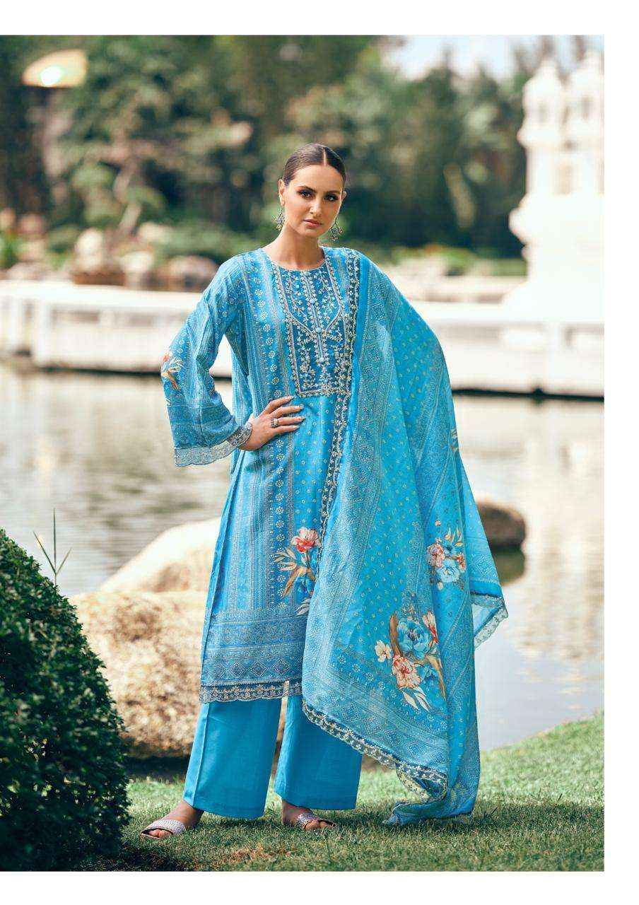 The Hermitage Shop Amahle Fancy Lawn Dress Material _ Wholesale Clothes Online ( 6 Pcs Catalog )