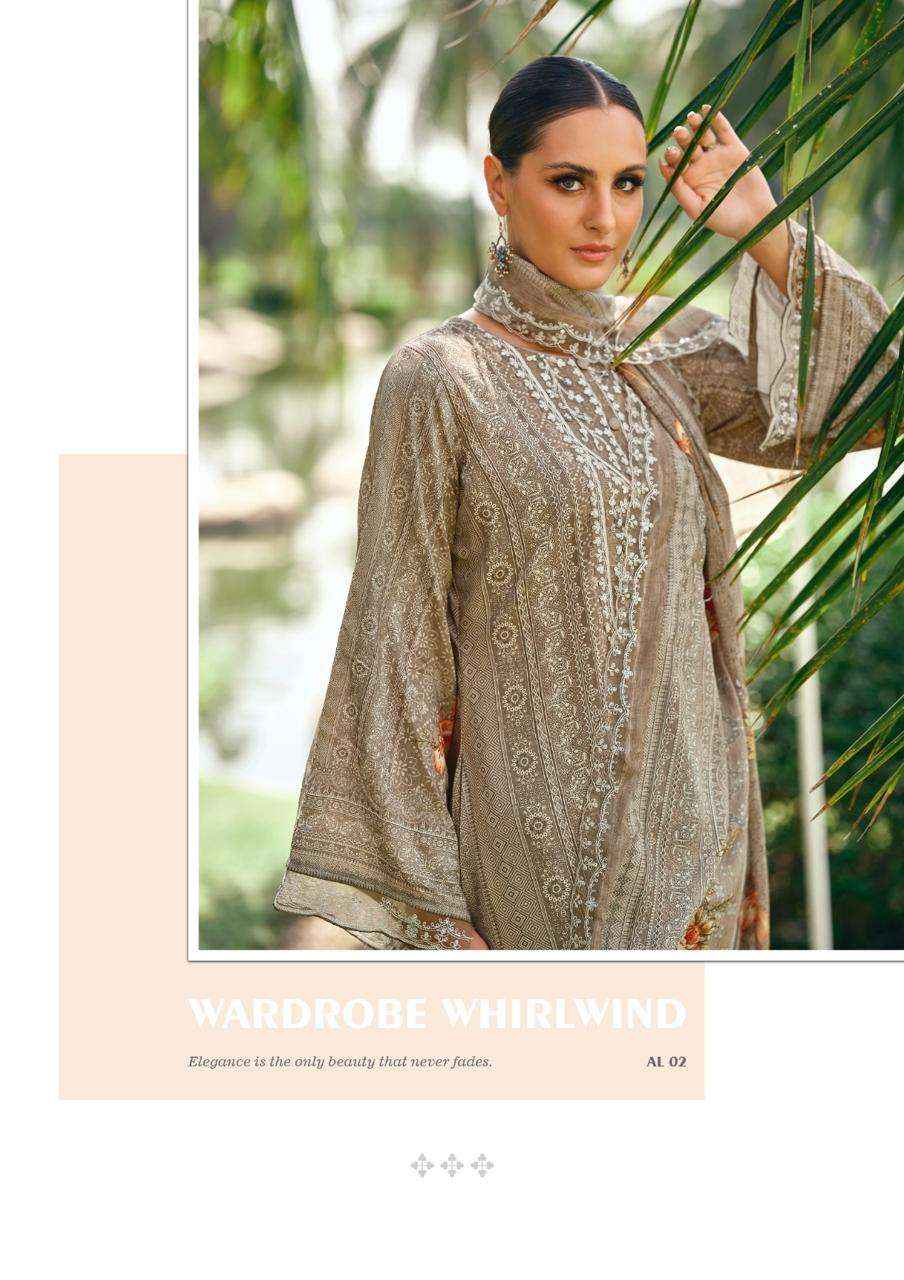 The Hermitage Shop Amahle Fancy Lawn Dress Material _ Wholesale Clothes Online ( 6 Pcs Catalog )