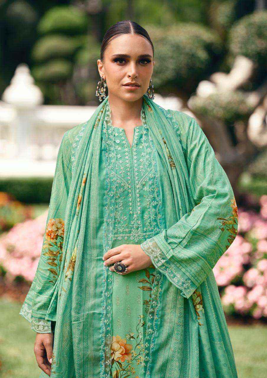 The Hermitage Shop Amahle Fancy Lawn Dress Material _ Wholesale Clothes Online ( 6 Pcs Catalog )