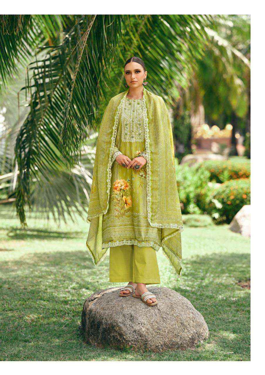 The Hermitage Shop Amahle Fancy Lawn Dress Material _ Wholesale Clothes Online ( 6 Pcs Catalog )