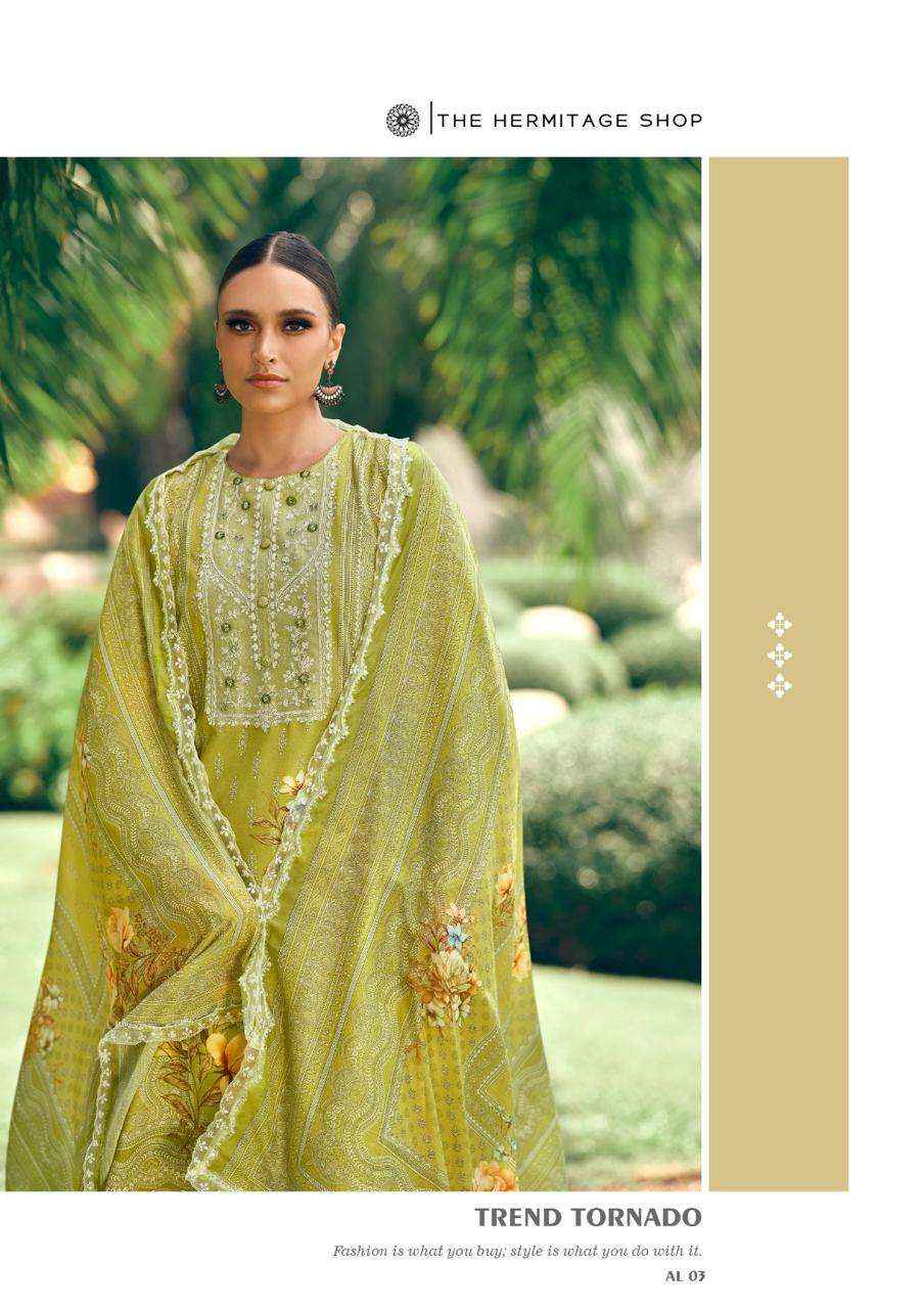 The Hermitage Shop Amahle Fancy Lawn Dress Material _ Wholesale Clothes Online ( 6 Pcs Catalog )