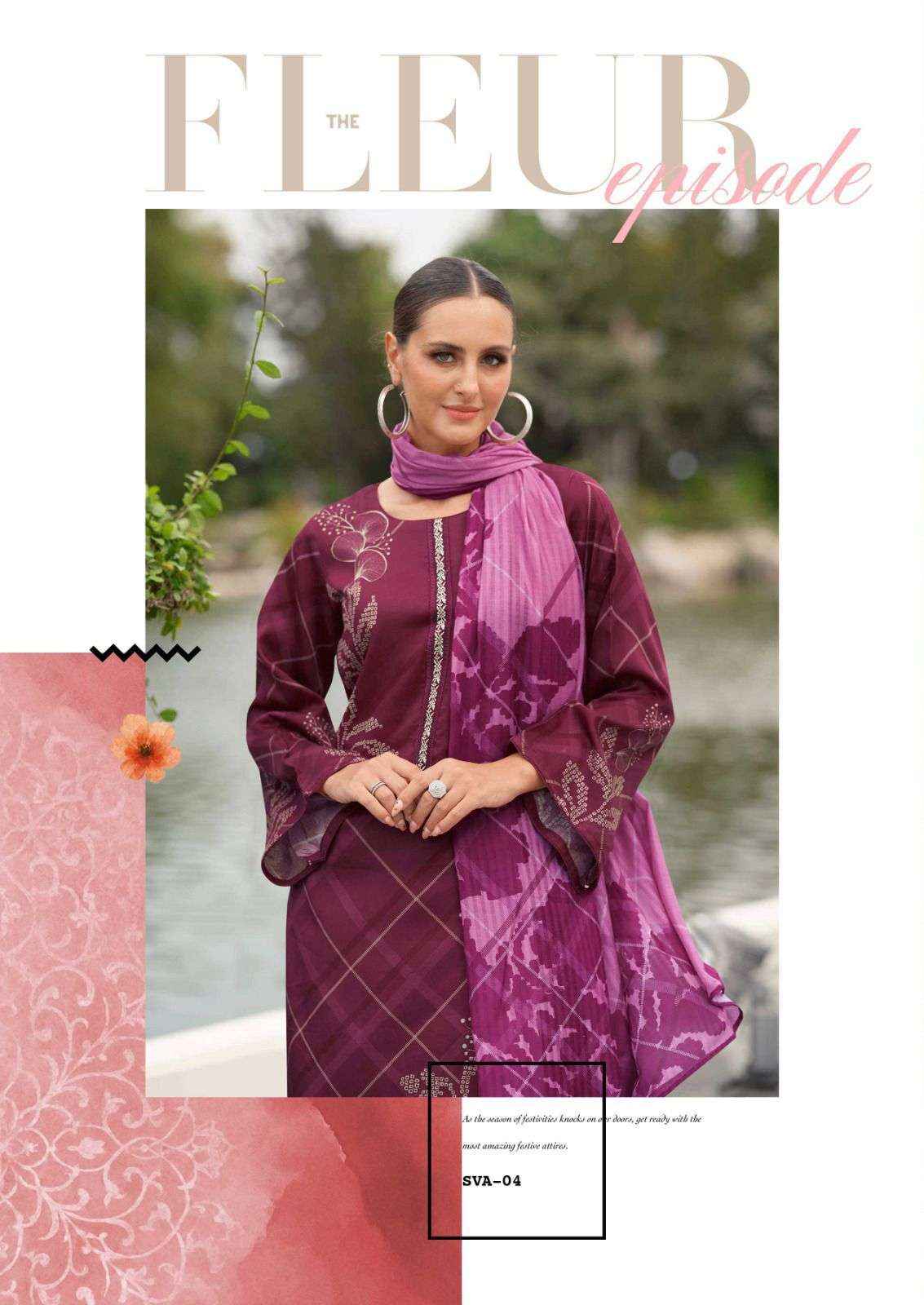 The Hermitage Shop Sva Digital Printed Fancy Lawn Dress Wholesalers Price ( 6 Pcs catalog )