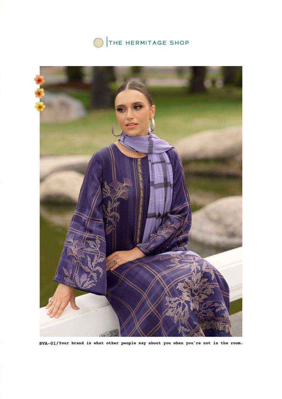 The Hermitage Shop Sva Digital Printed Fancy Lawn Dress Wholesalers Price ( 6 Pcs catalog )