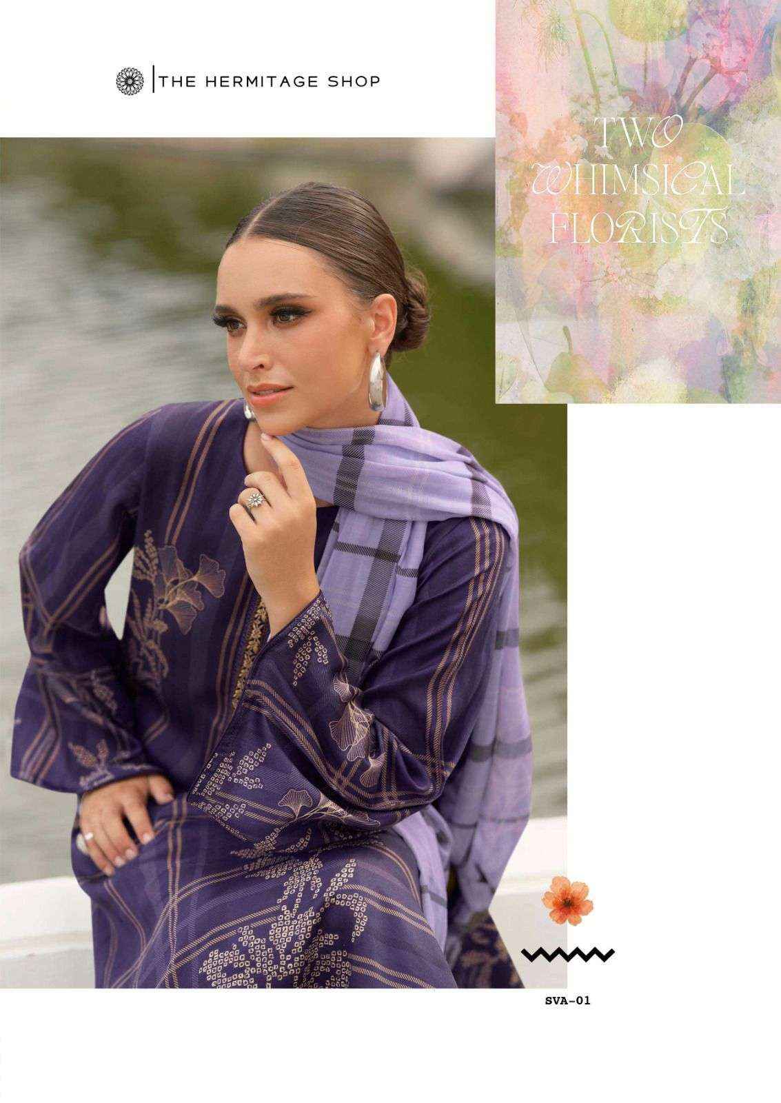 The Hermitage Shop Sva Digital Printed Fancy Lawn Dress Wholesalers Price ( 6 Pcs catalog )